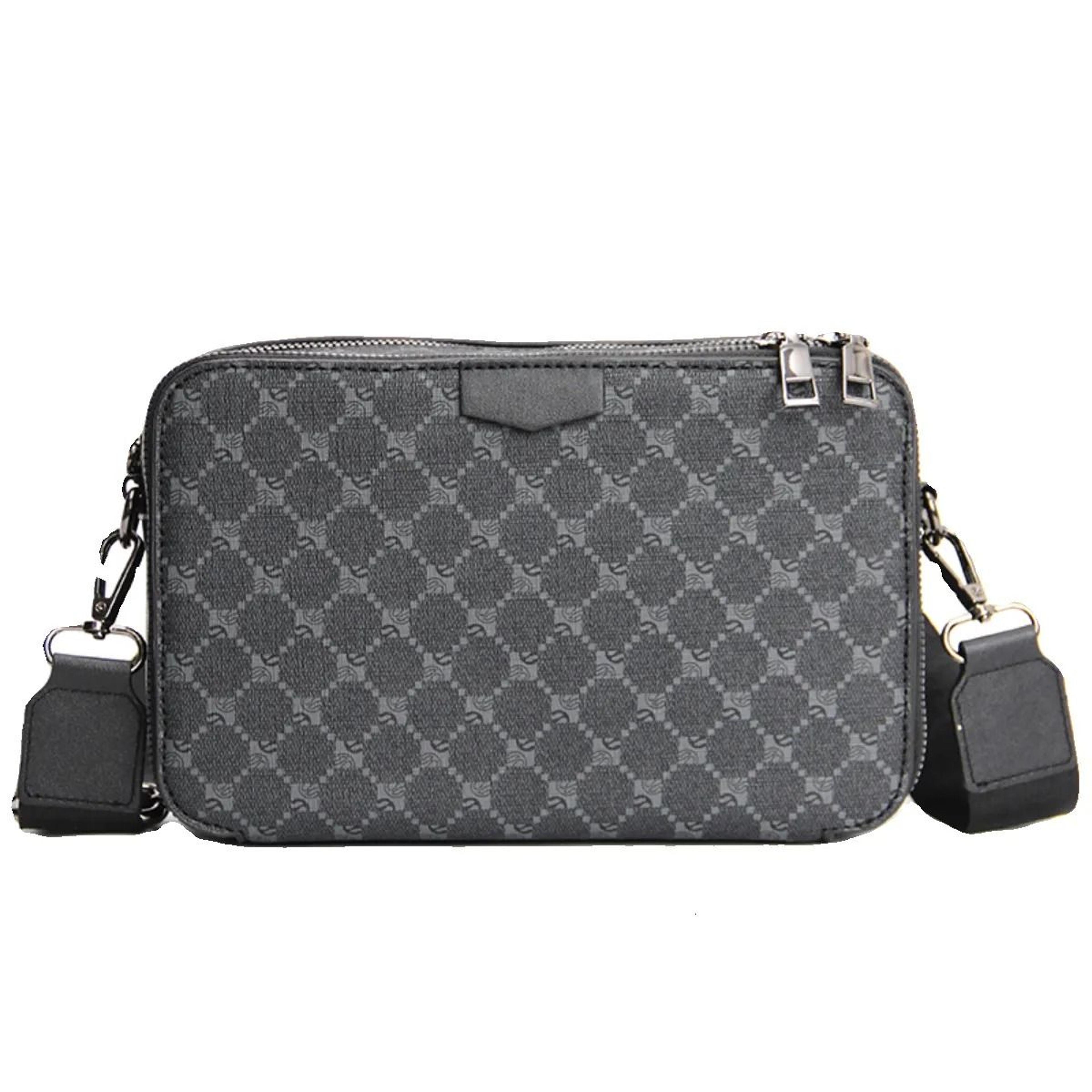 mens small crossbody bag with zipper closure and street style design