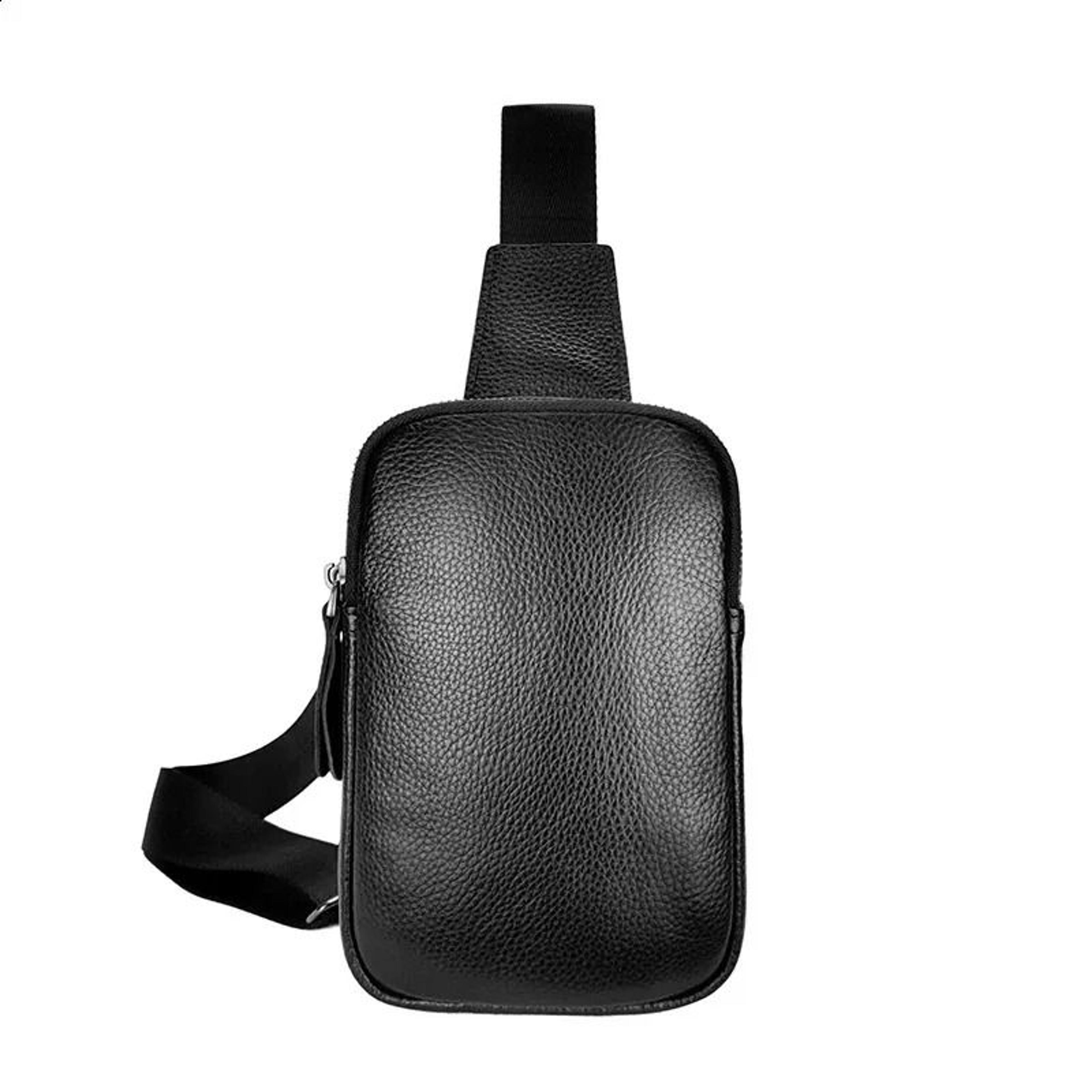 crocodile leather crossbody sling bag with adjustable strap and zippered pockets