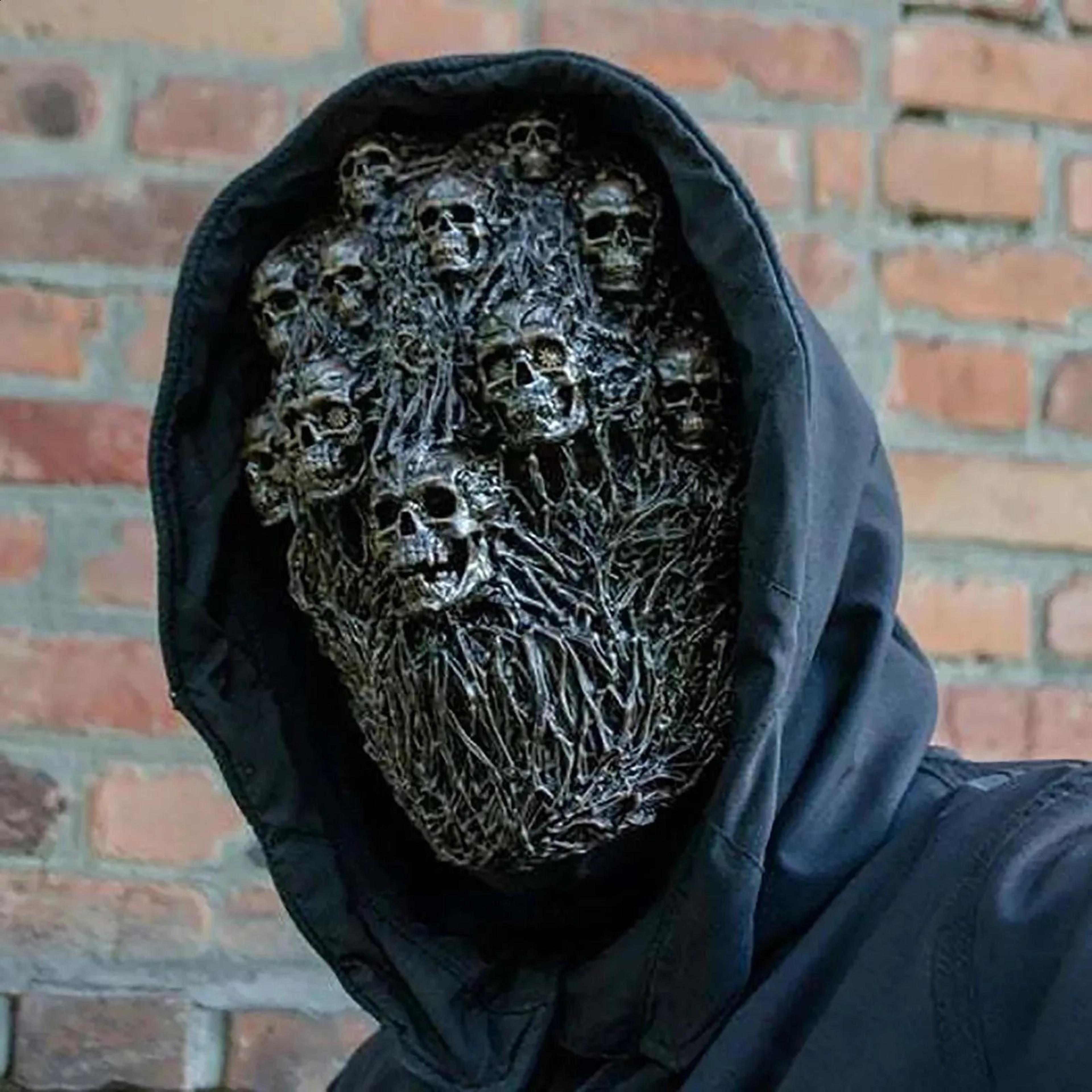 realistic latex skull mask full head halloween horror costume