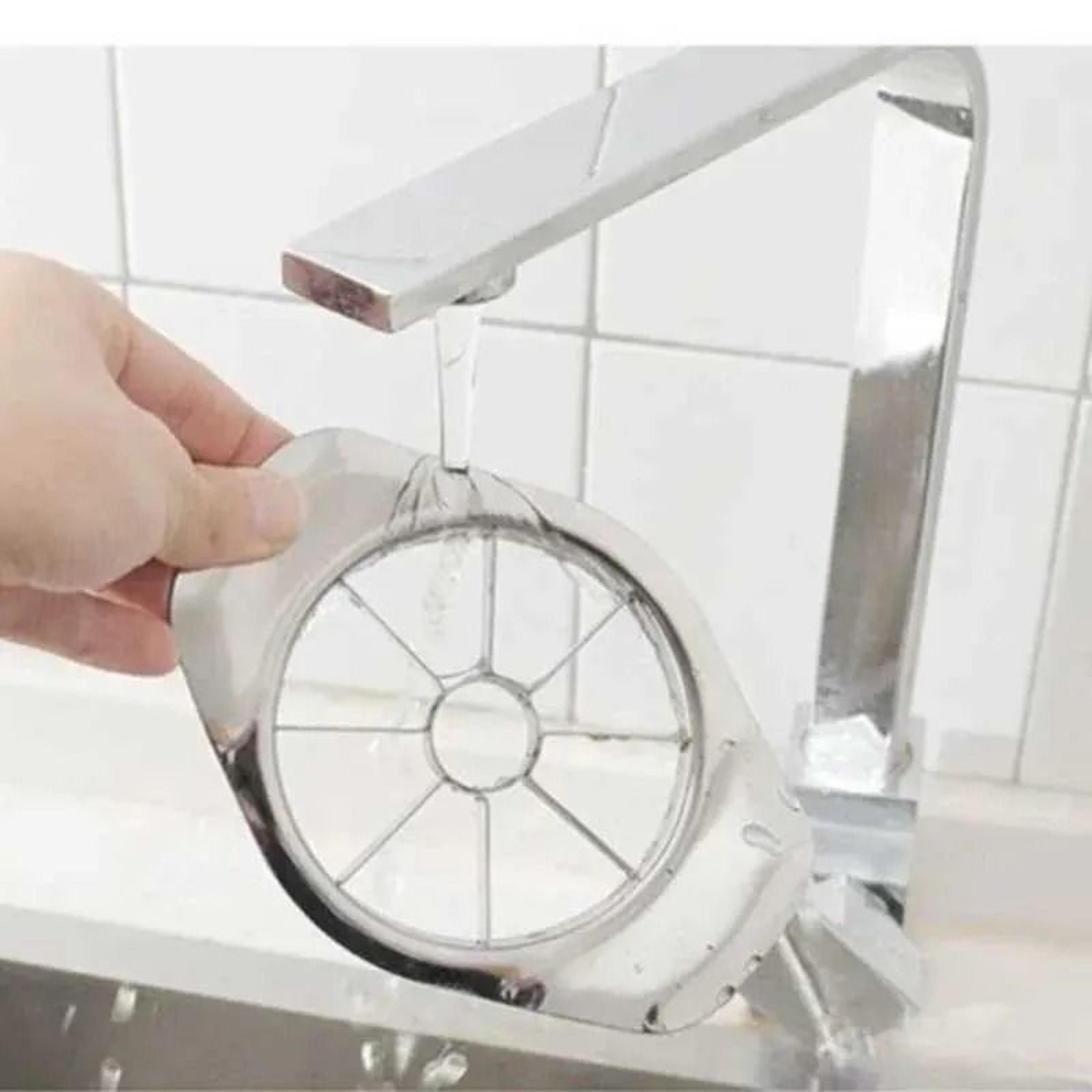 stainless steel apple cutter and fruit slicer with ergonomic handle