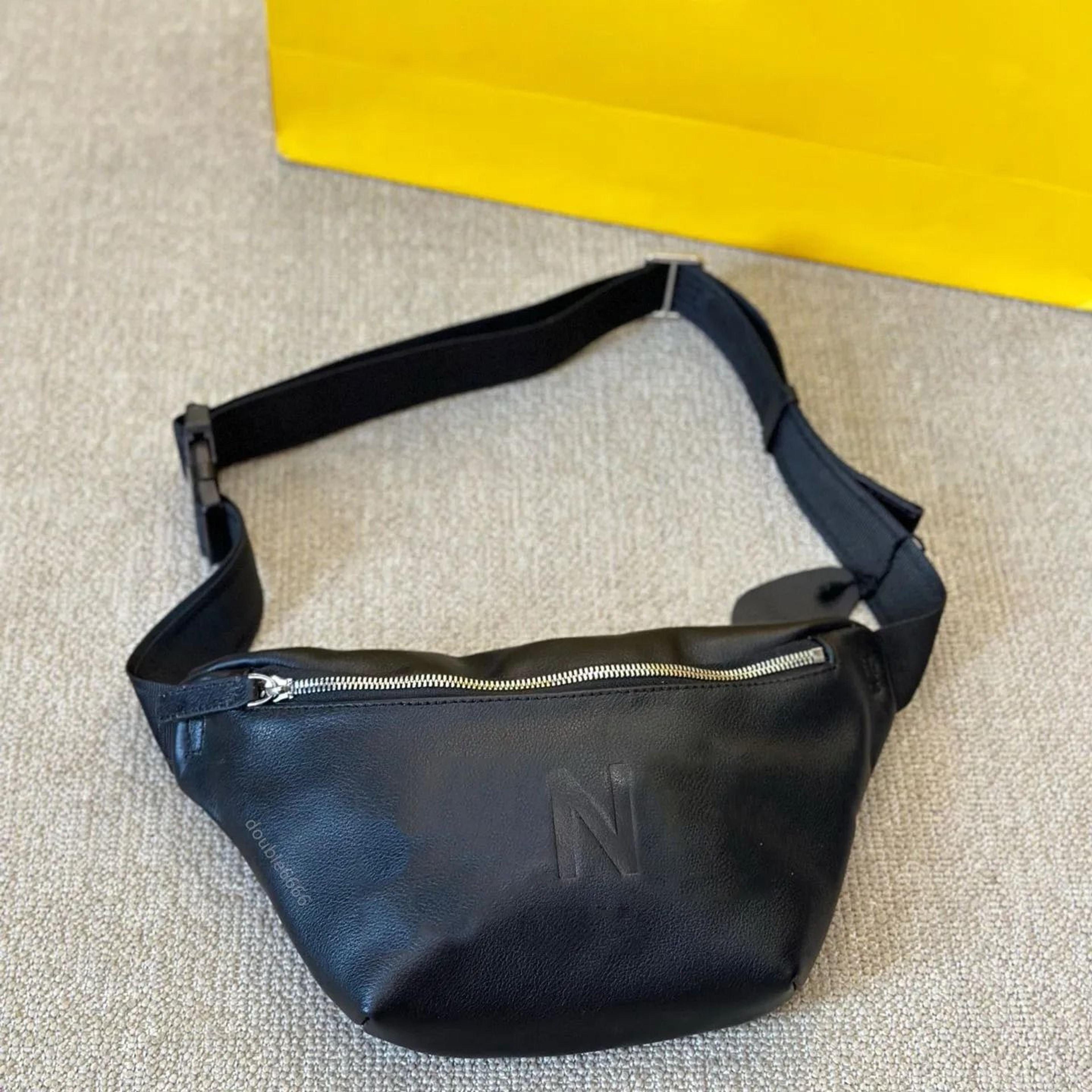 genuine leather belt bag for men and women multi pocket crossbody chest bag