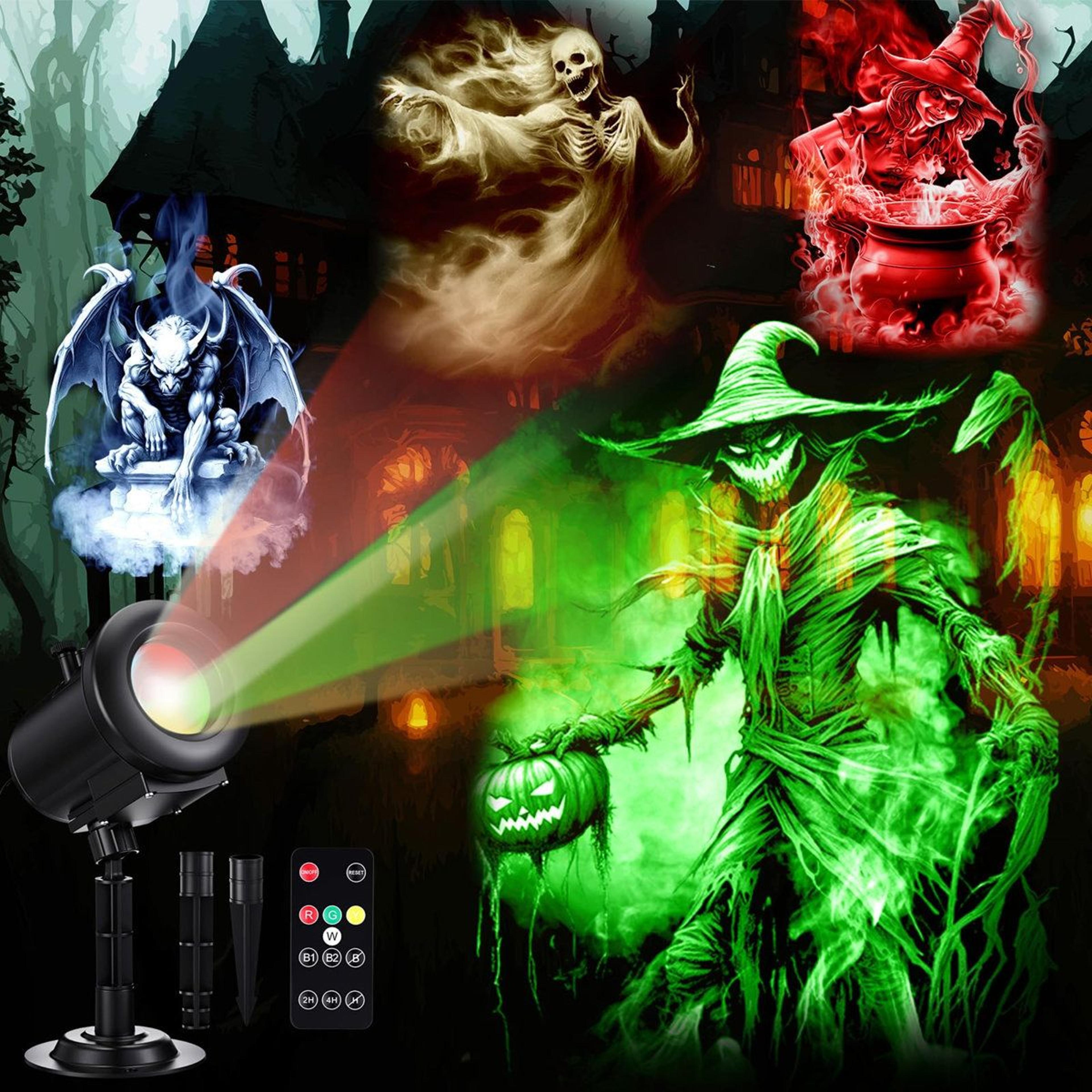 halloween projector lights with dynamic effects and remote control for indoor outdoor decor