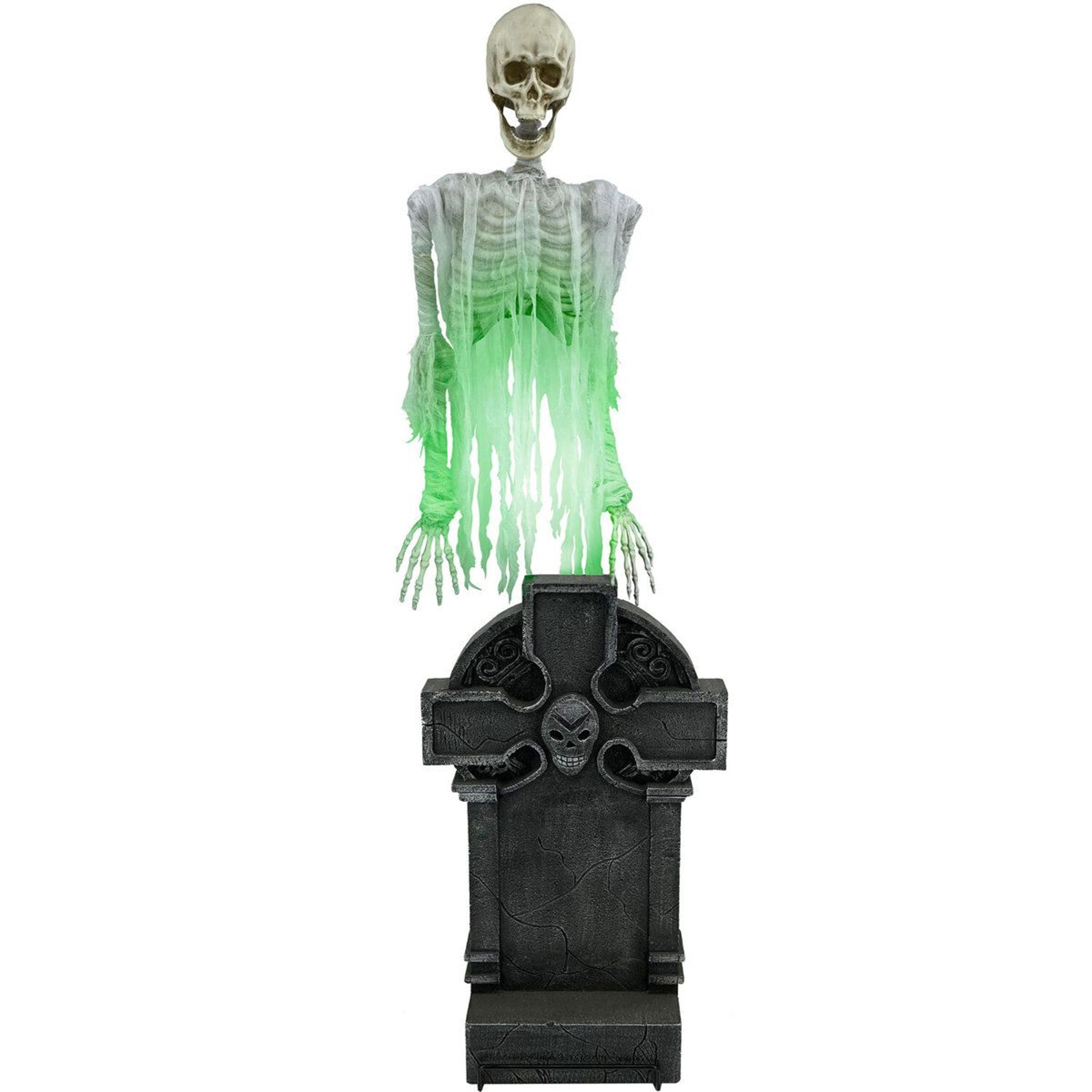 motion activated floating skeleton ghost halloween animatronic with led lights