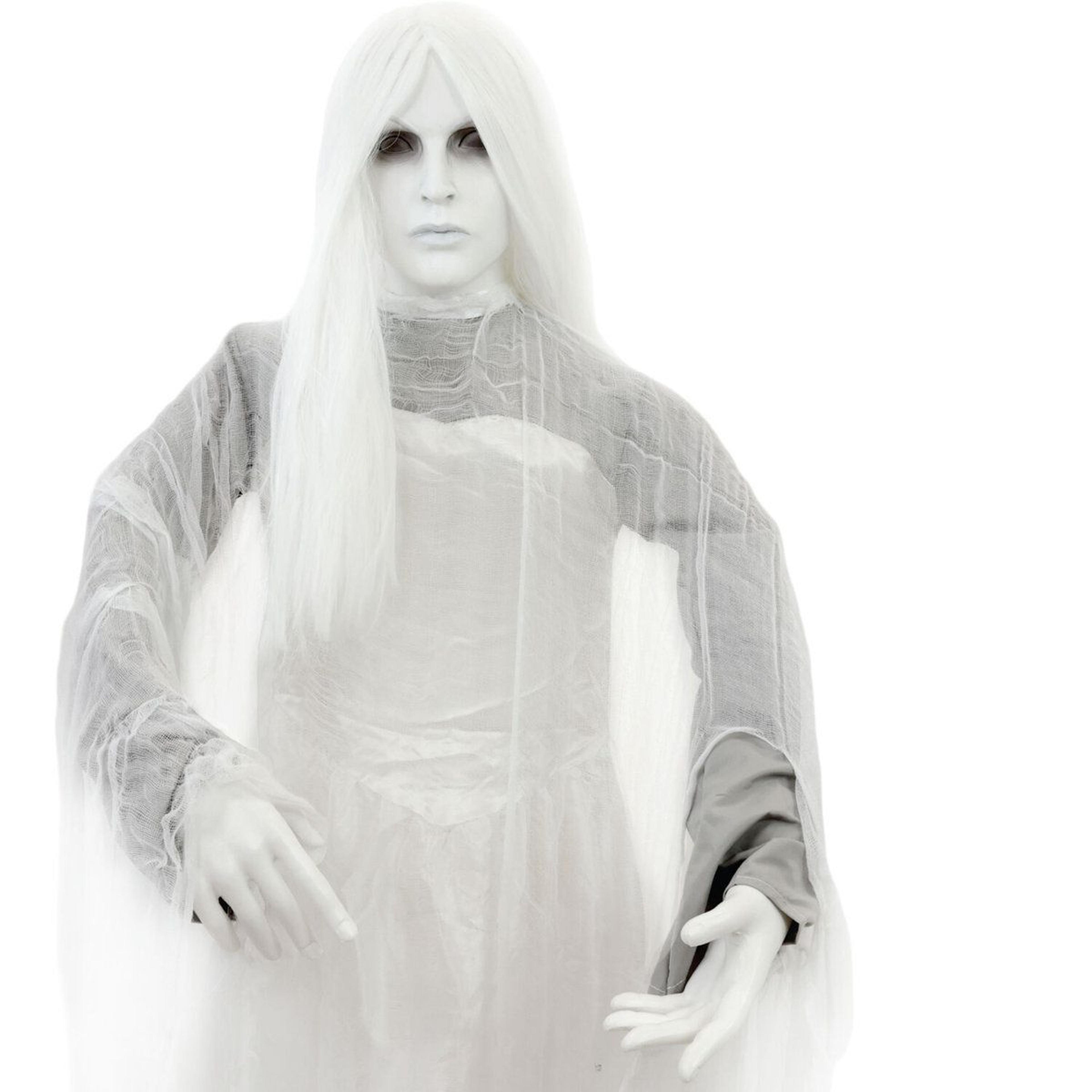 rising ghost woman halloween animatronic with sound activation and motion