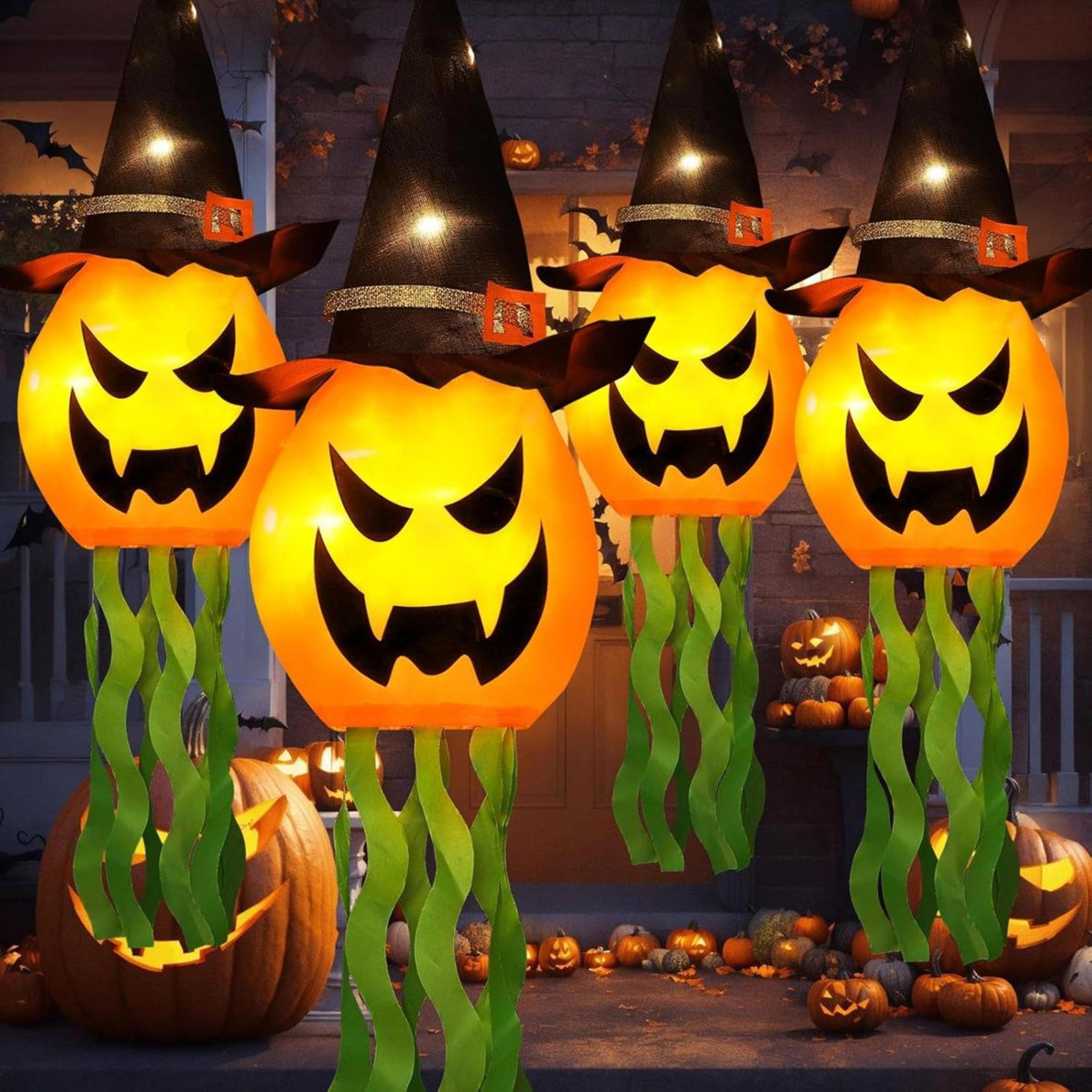 halloween hanging witch hat lights with lighting mode