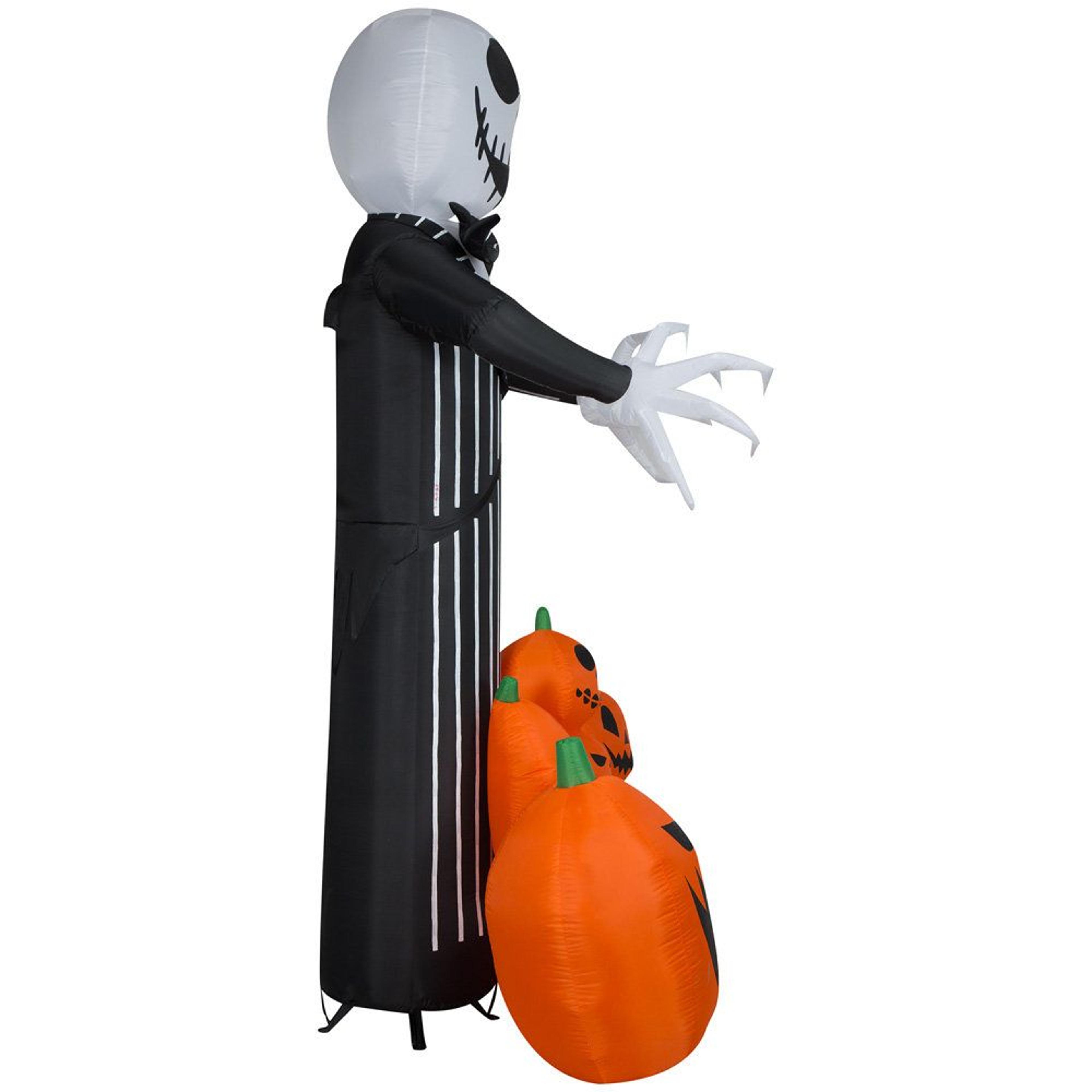 jack skellington halloween inflatable with light up jack o lanterns