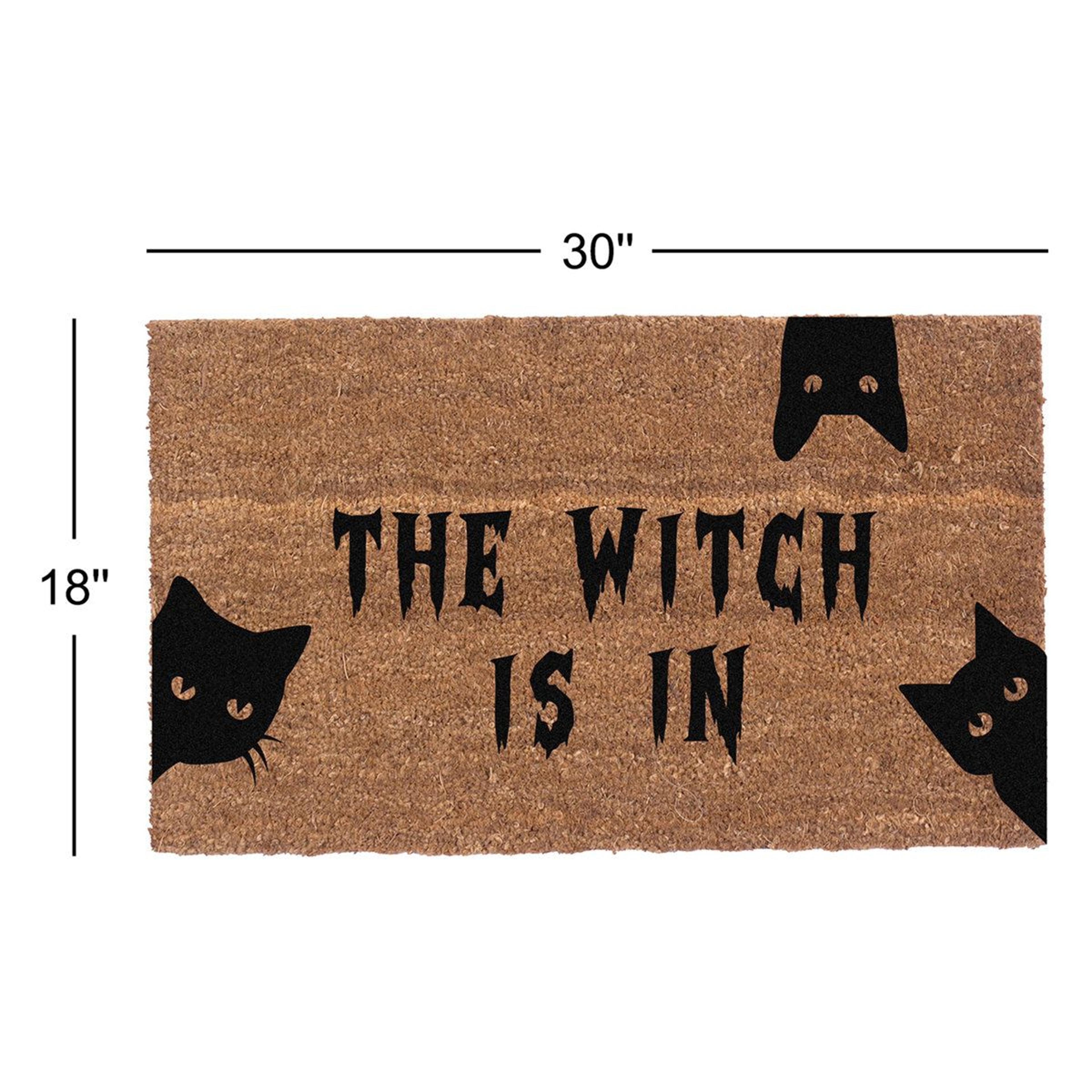 non slip halloween doormat with natural coconut coir fibers