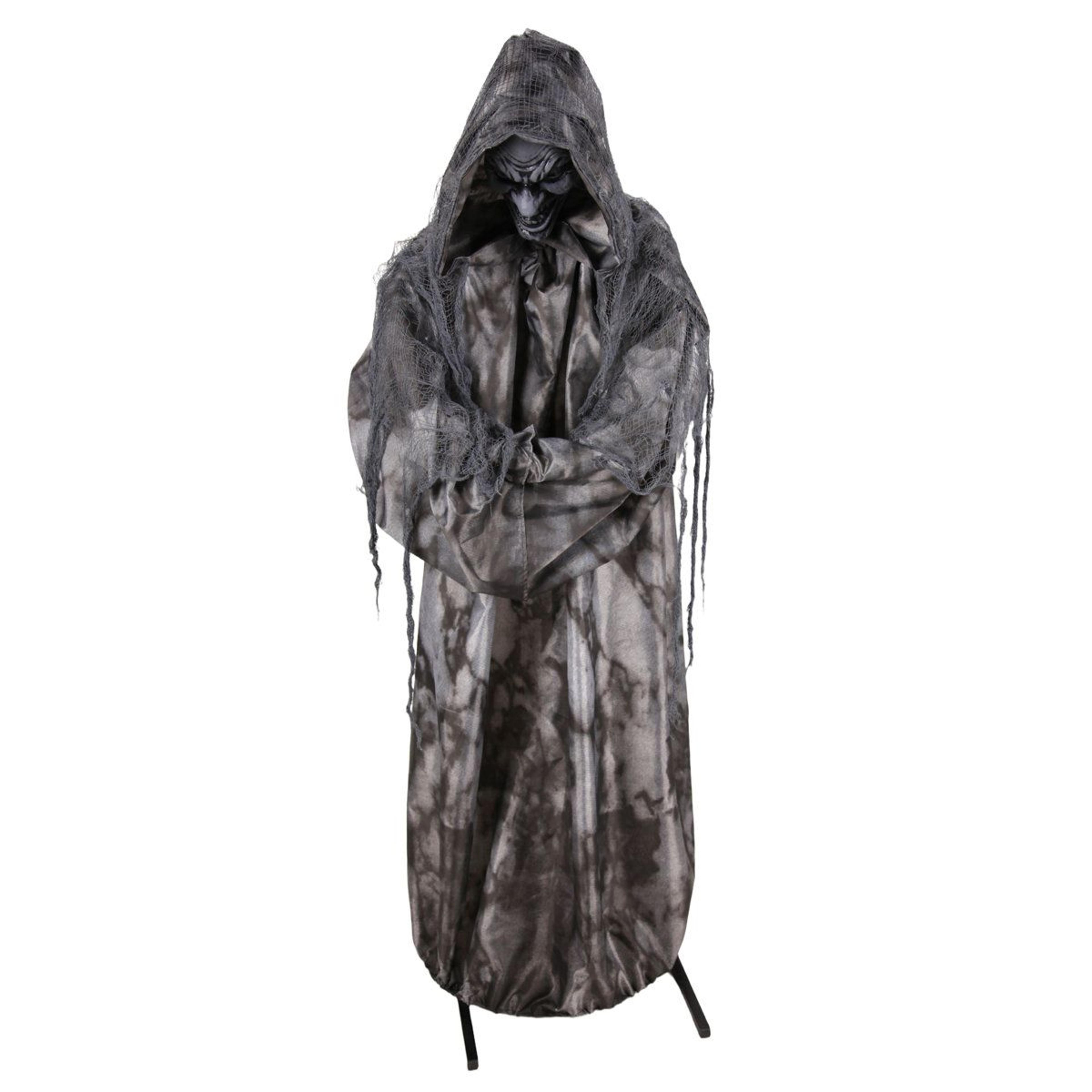 animated jump scare witch halloween decoration with red led eyes
