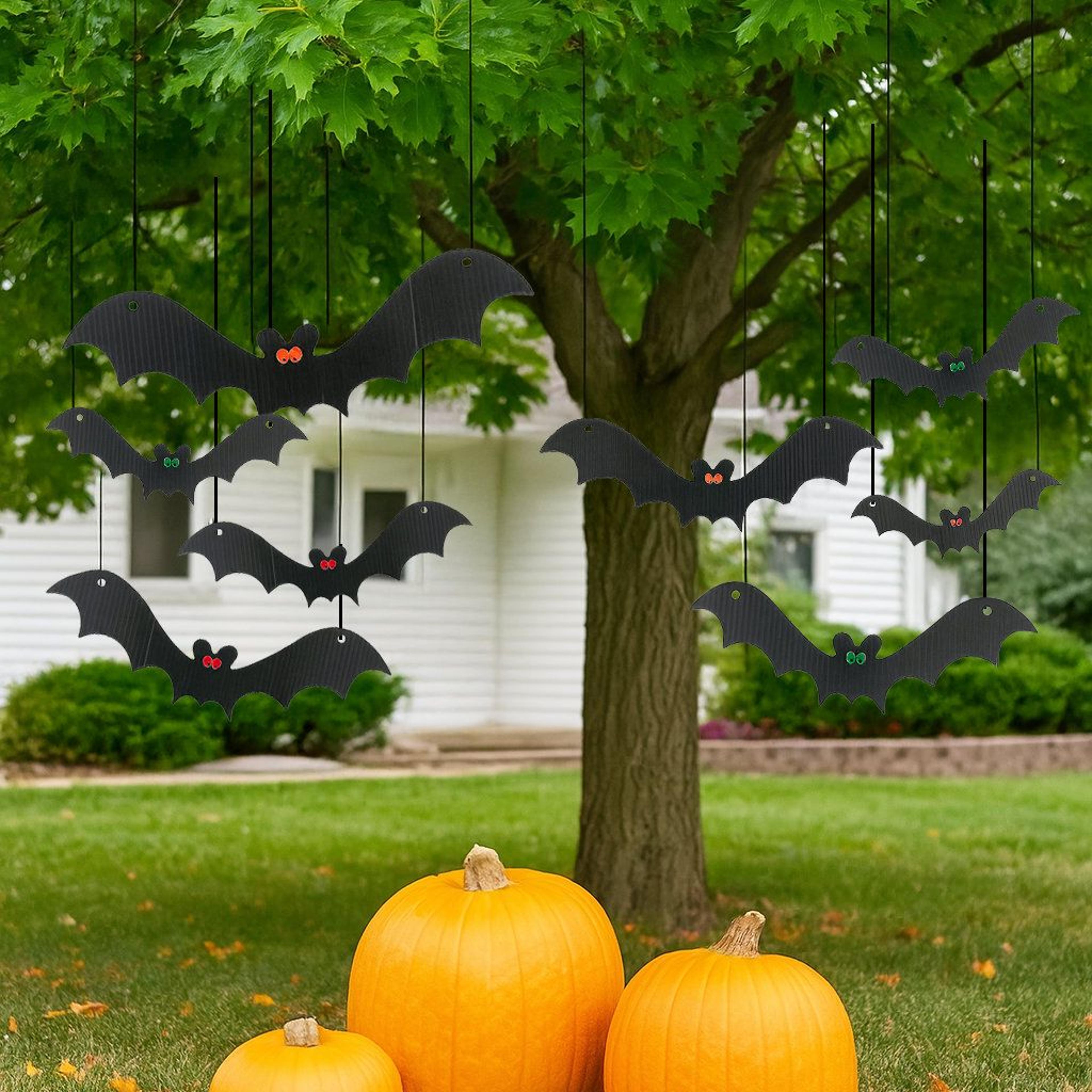 hanging halloween bat decorations for indoor and outdoor displays