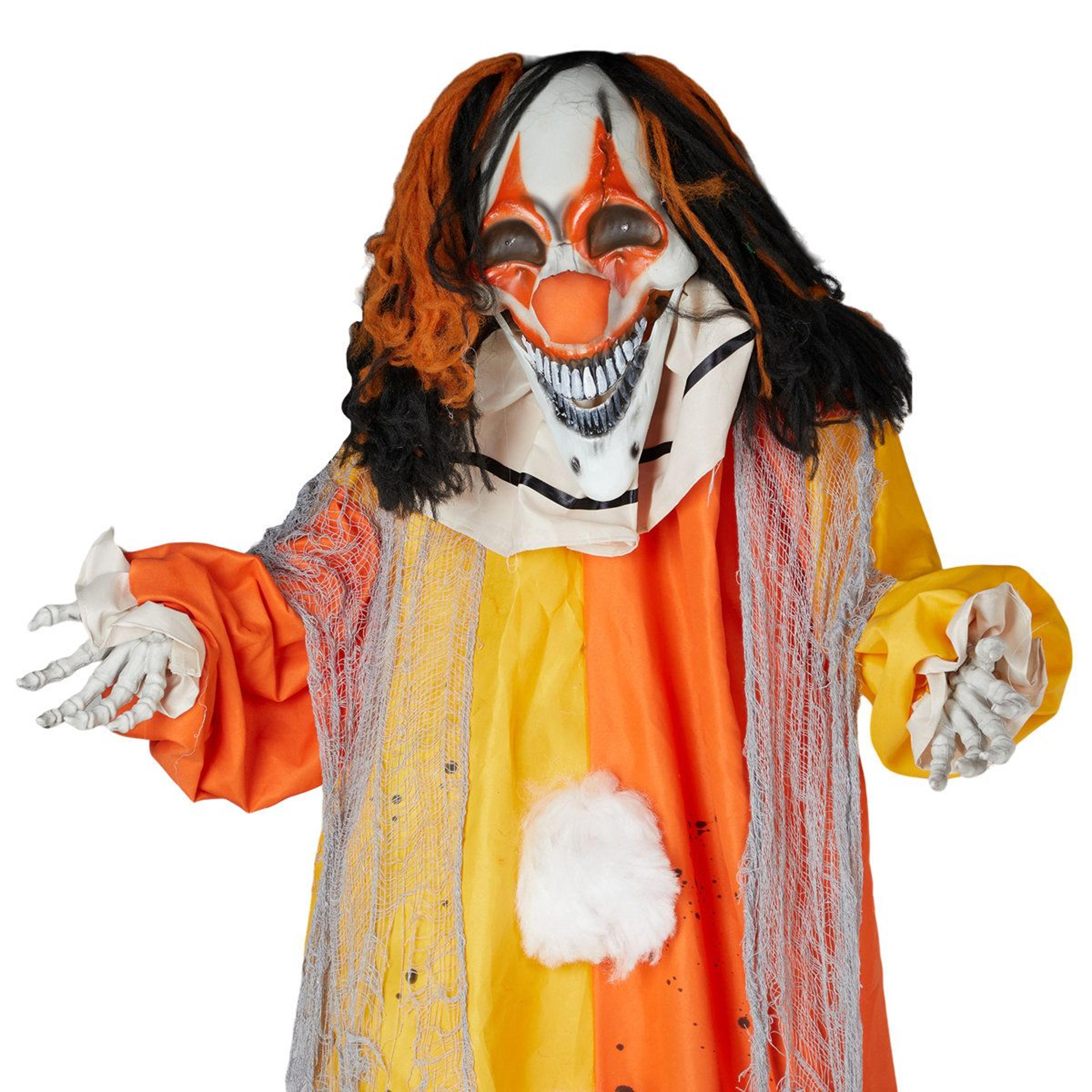 halloween animatronic clown ghost with sound activation and red led lights