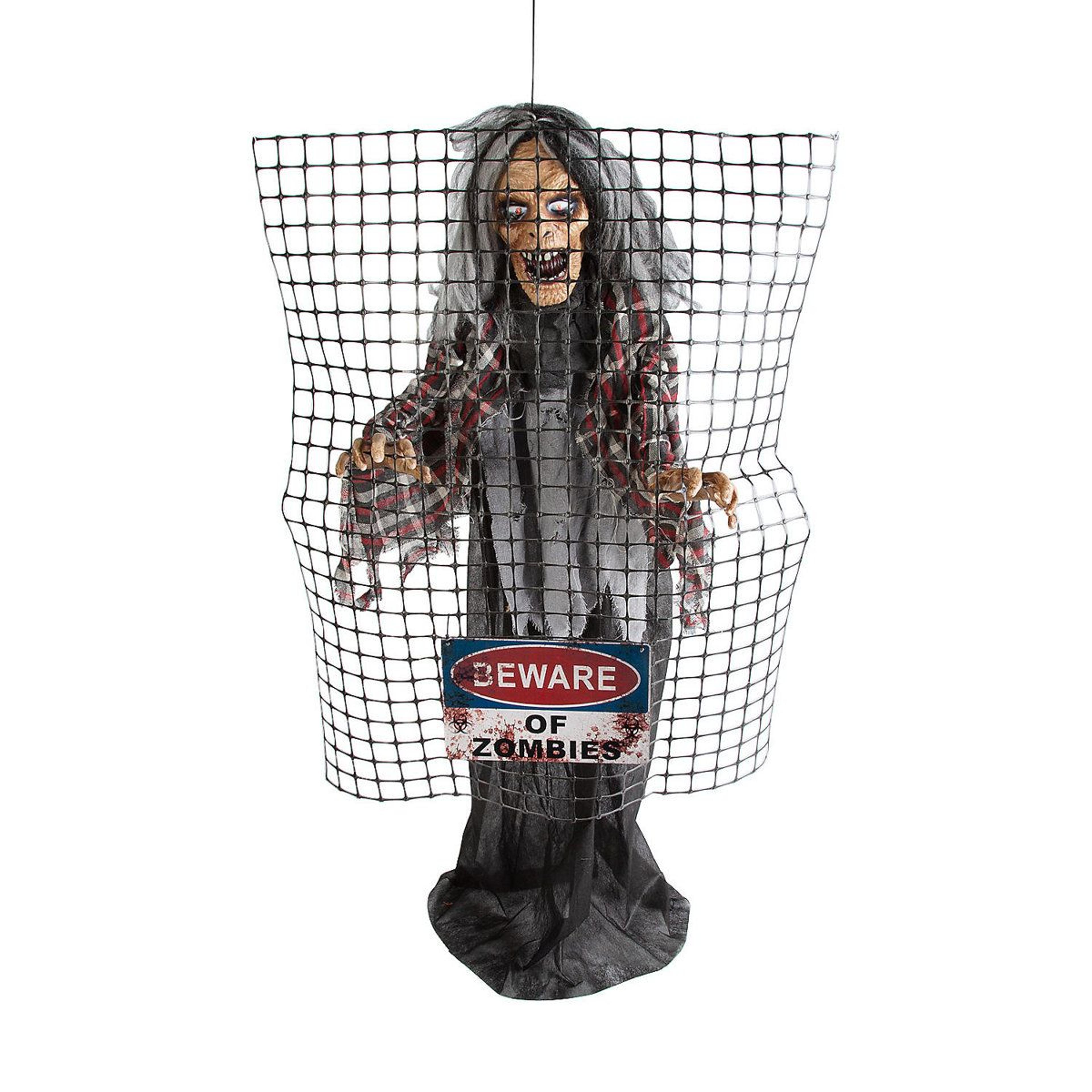 sound activated zombie halloween decoration with led lights