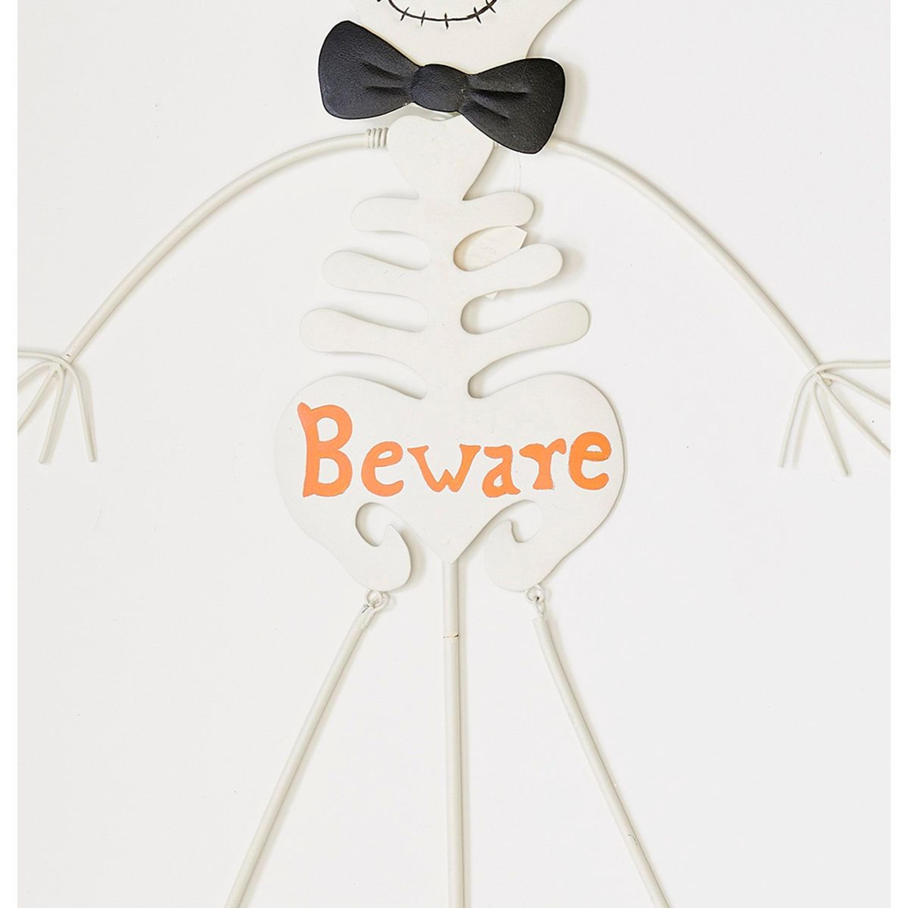 metal skeleton yard stake for outdoor halloween decorations