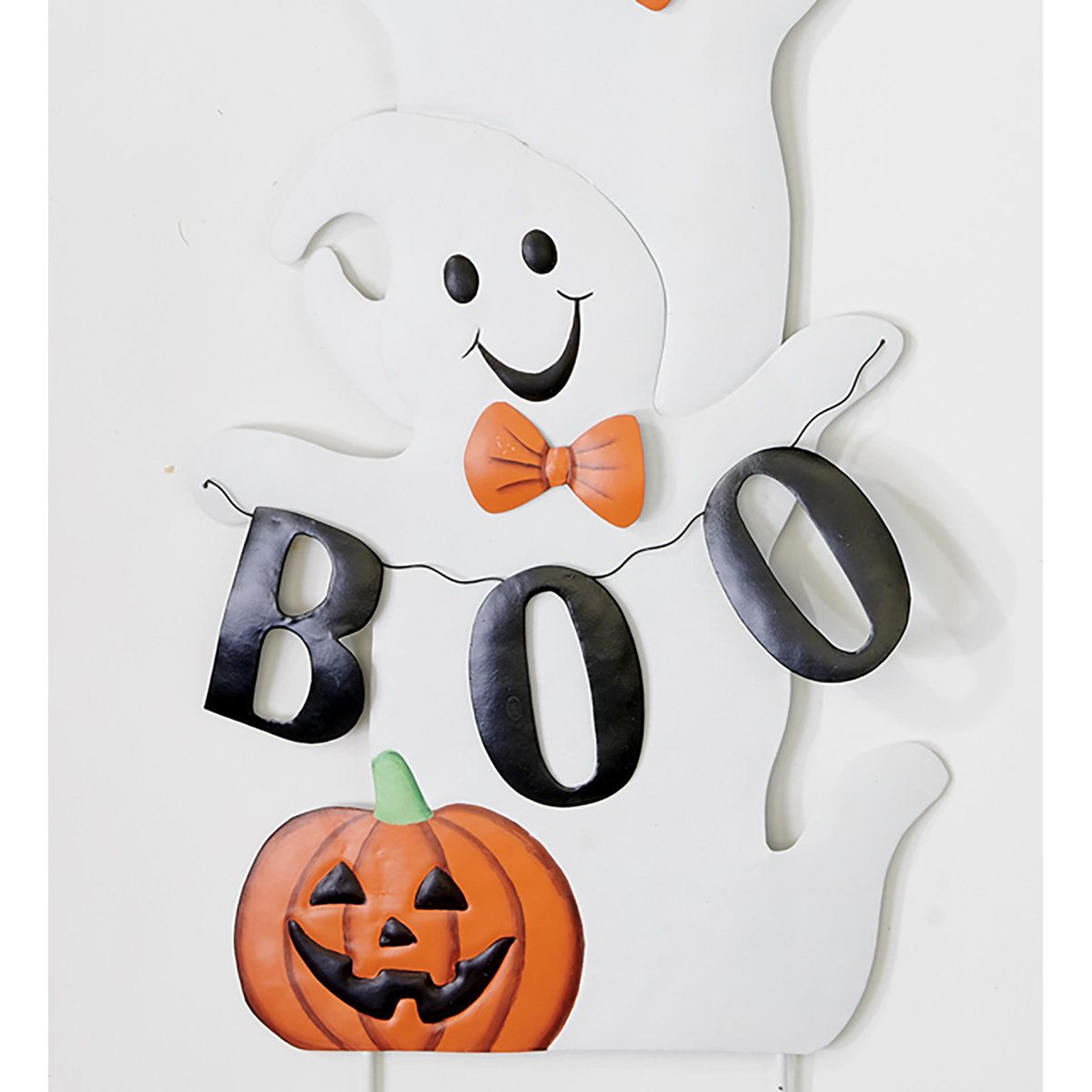 metal triple ghost halloween yard stake decoration
