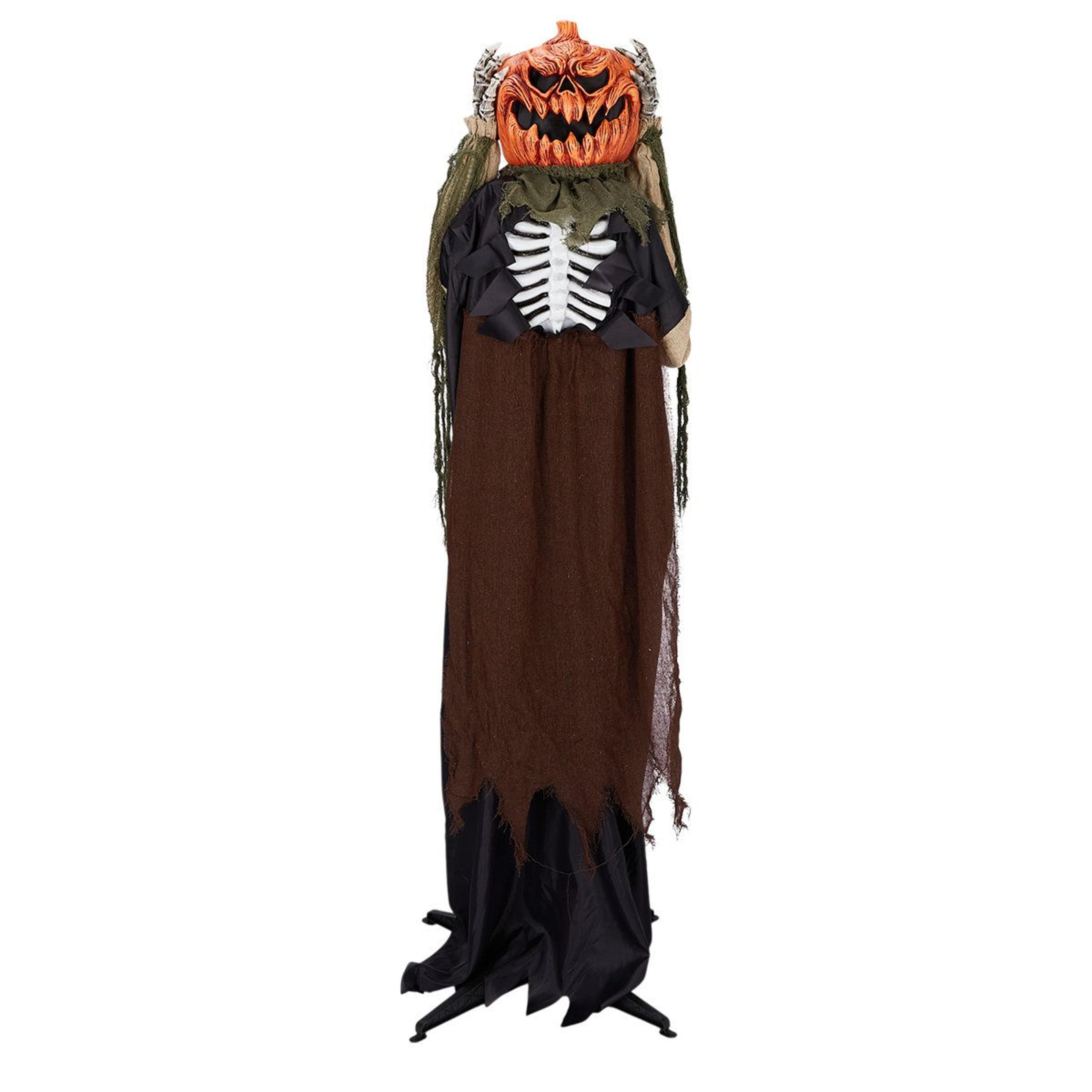 halloween animatronics ghost with pumpkin head outdoor decoration