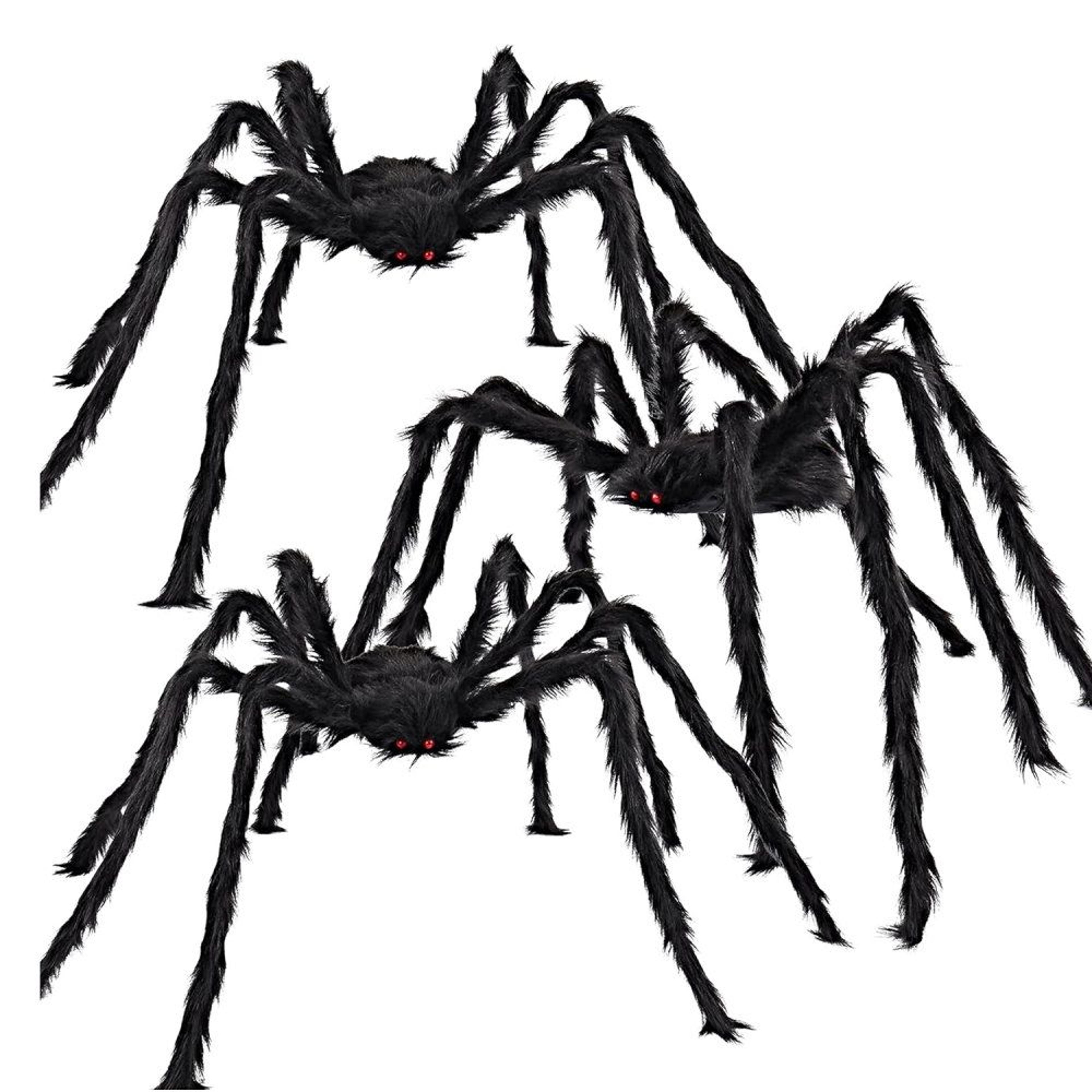 halloween spiders outdoor decoration hairy giant multi color spider set