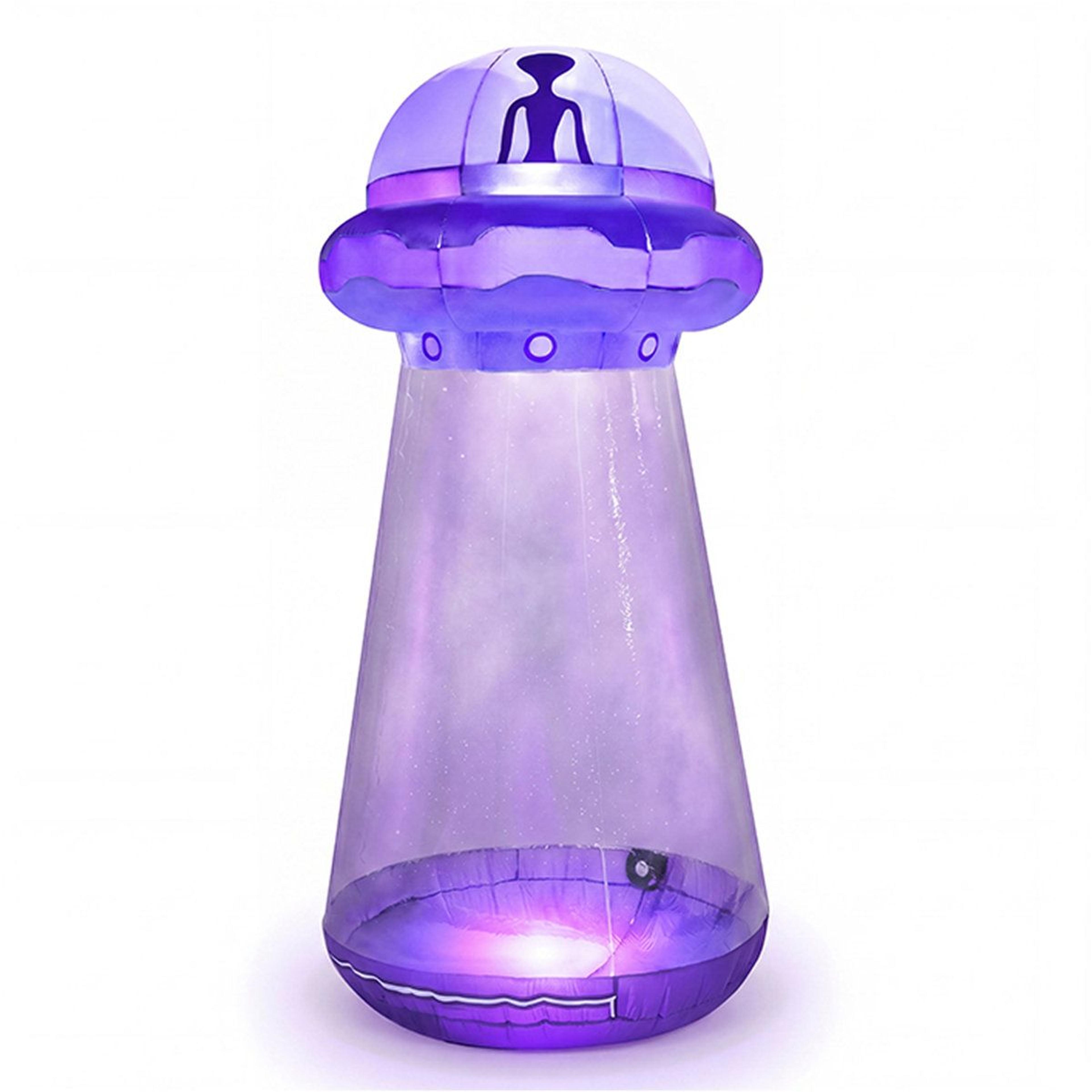 inflatable ufo halloween outdoor led decor purple
