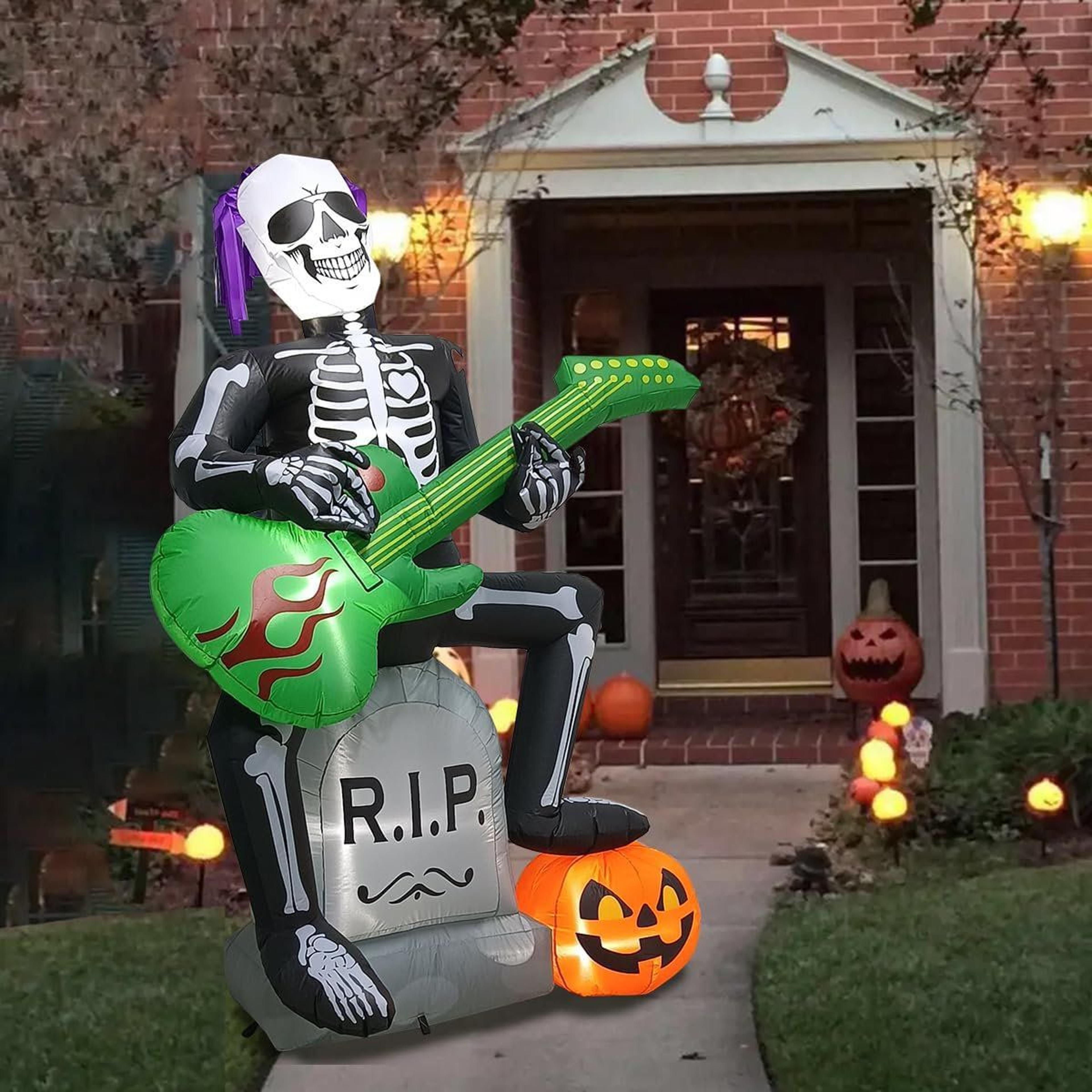 halloween inflatable rock jack guitar player outdoor decoration