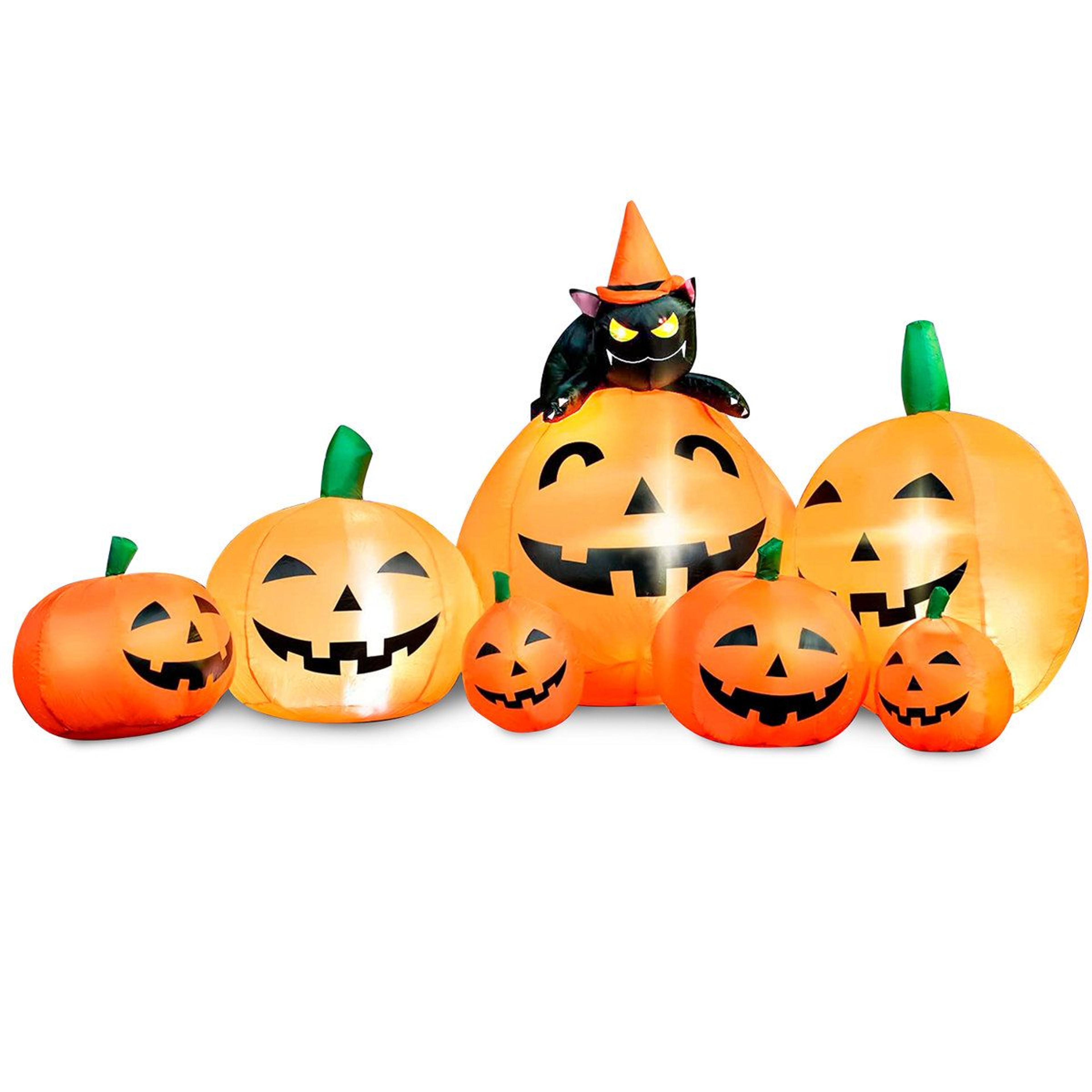 halloween inflatable pumpkin orange blow up yard decoration
