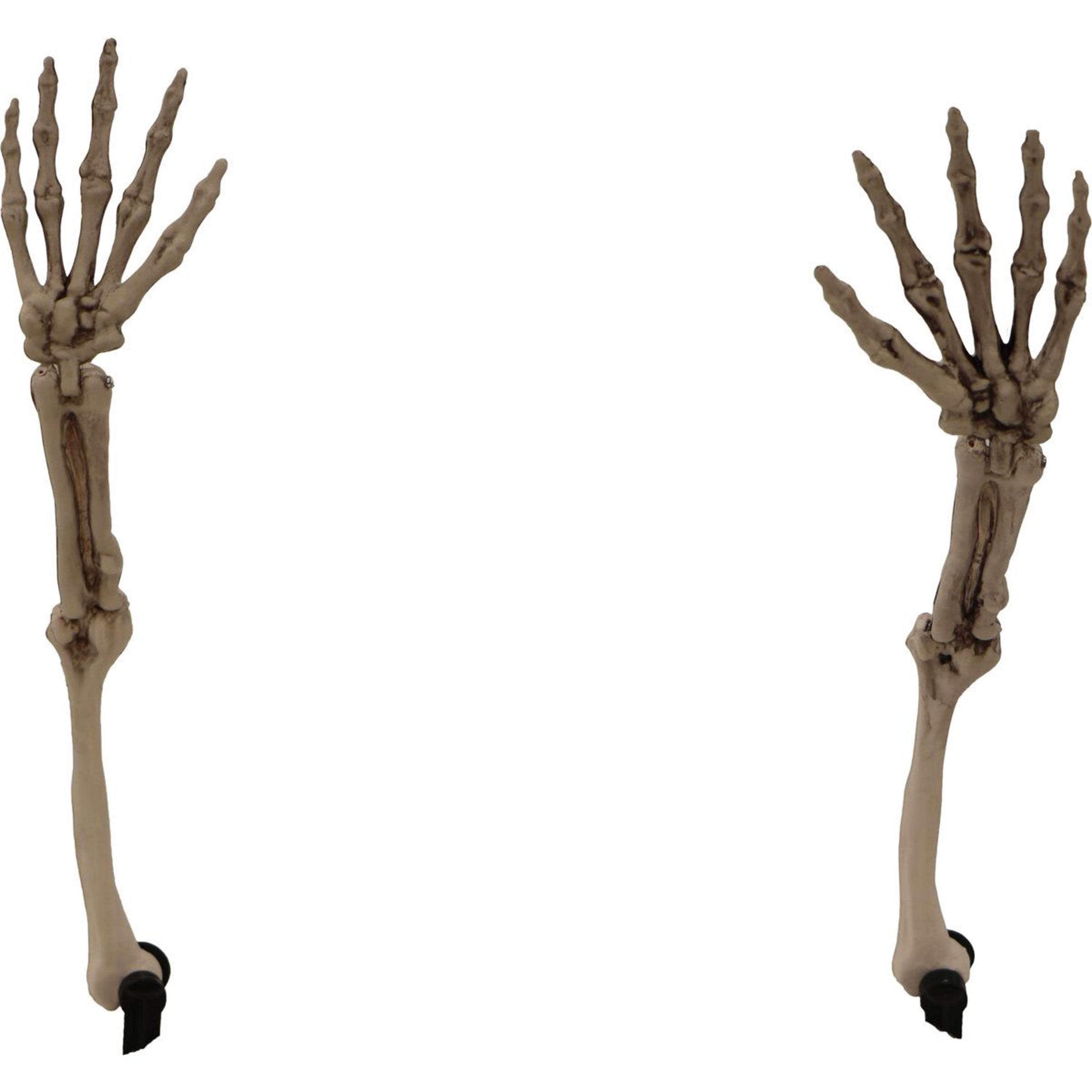 ground breaking skeleton stakes spooky halloween decoration