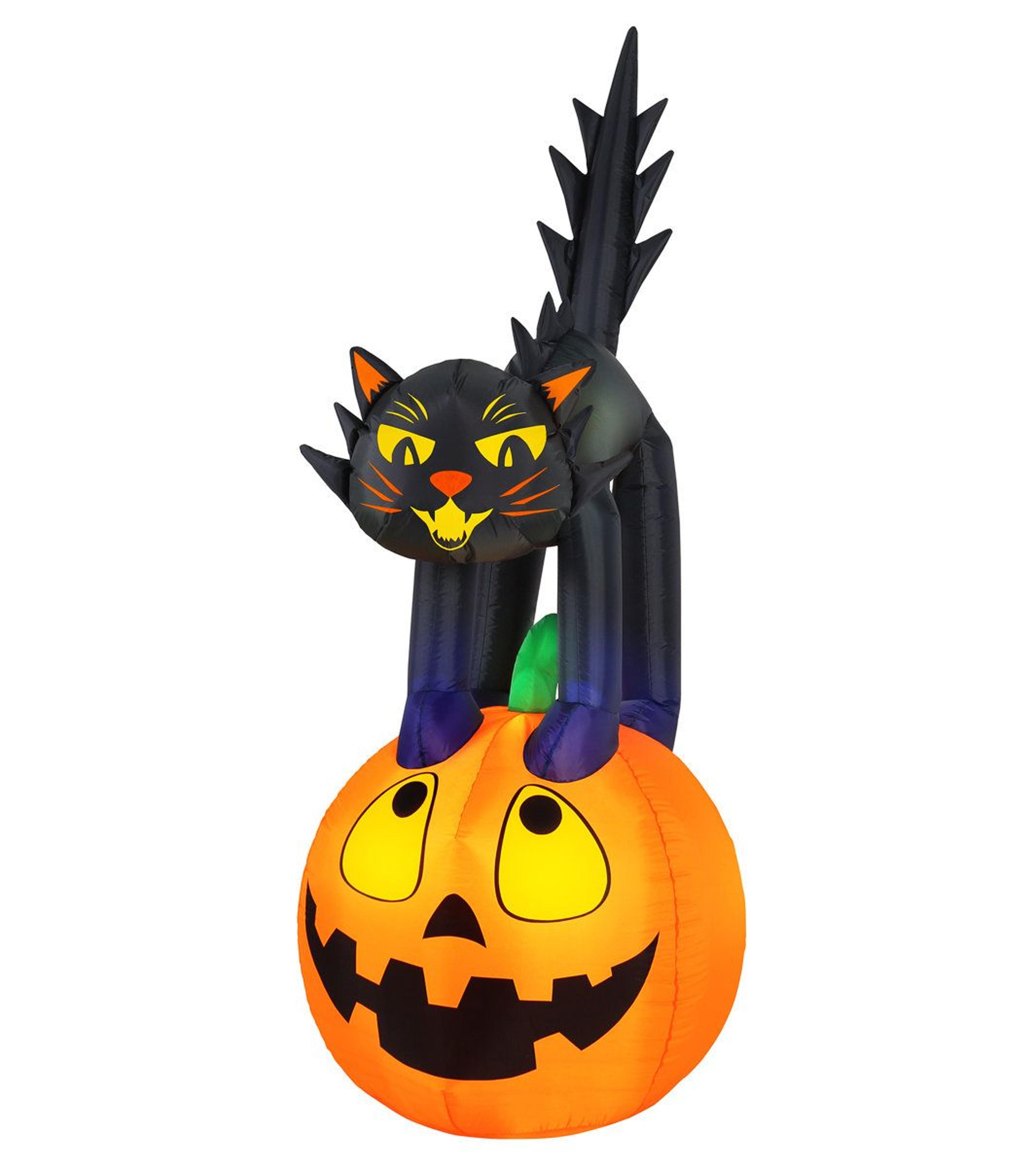 lighted black cat inflatable halloween outdoor decoration