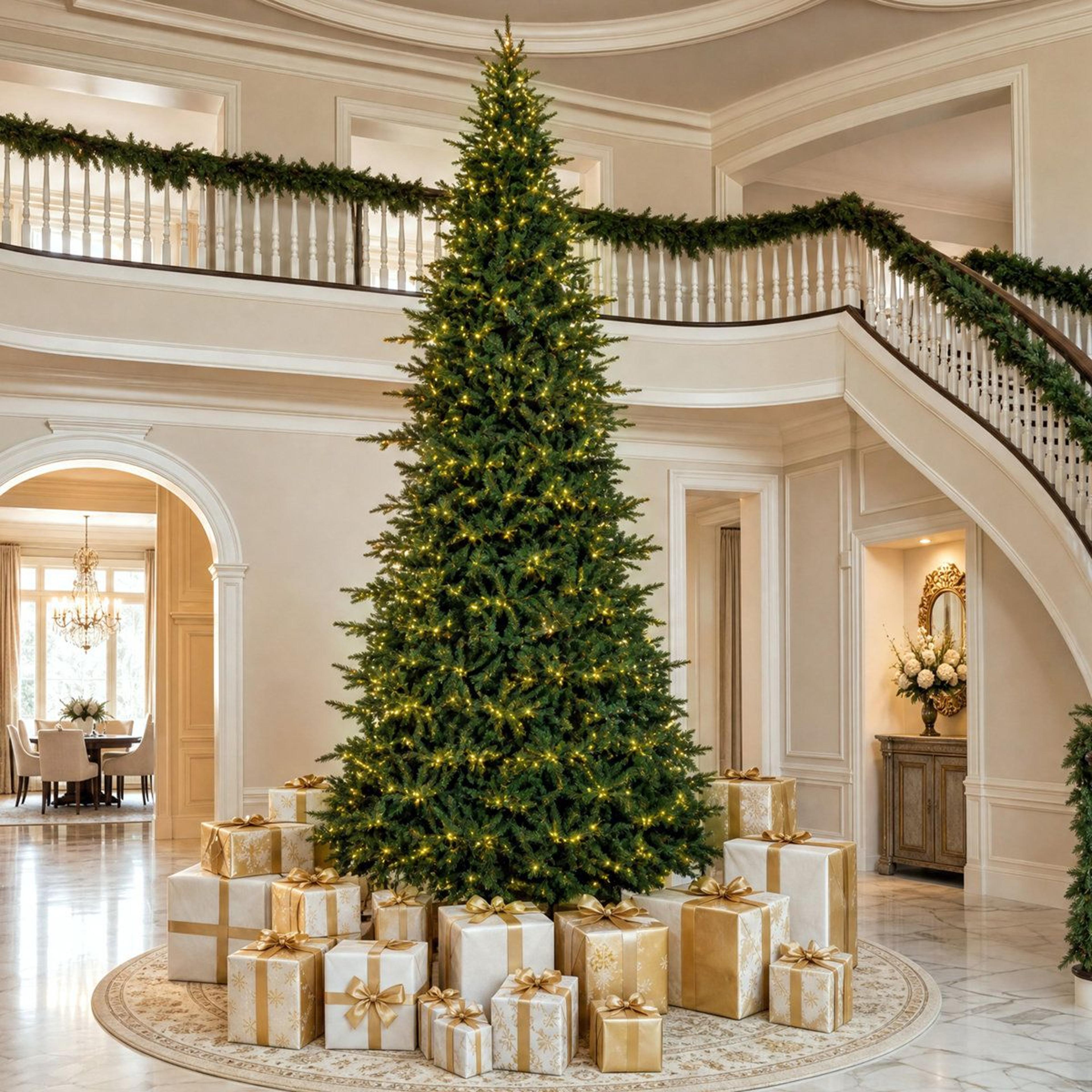 pre lit artificial fir christmas tree with color changing led lights