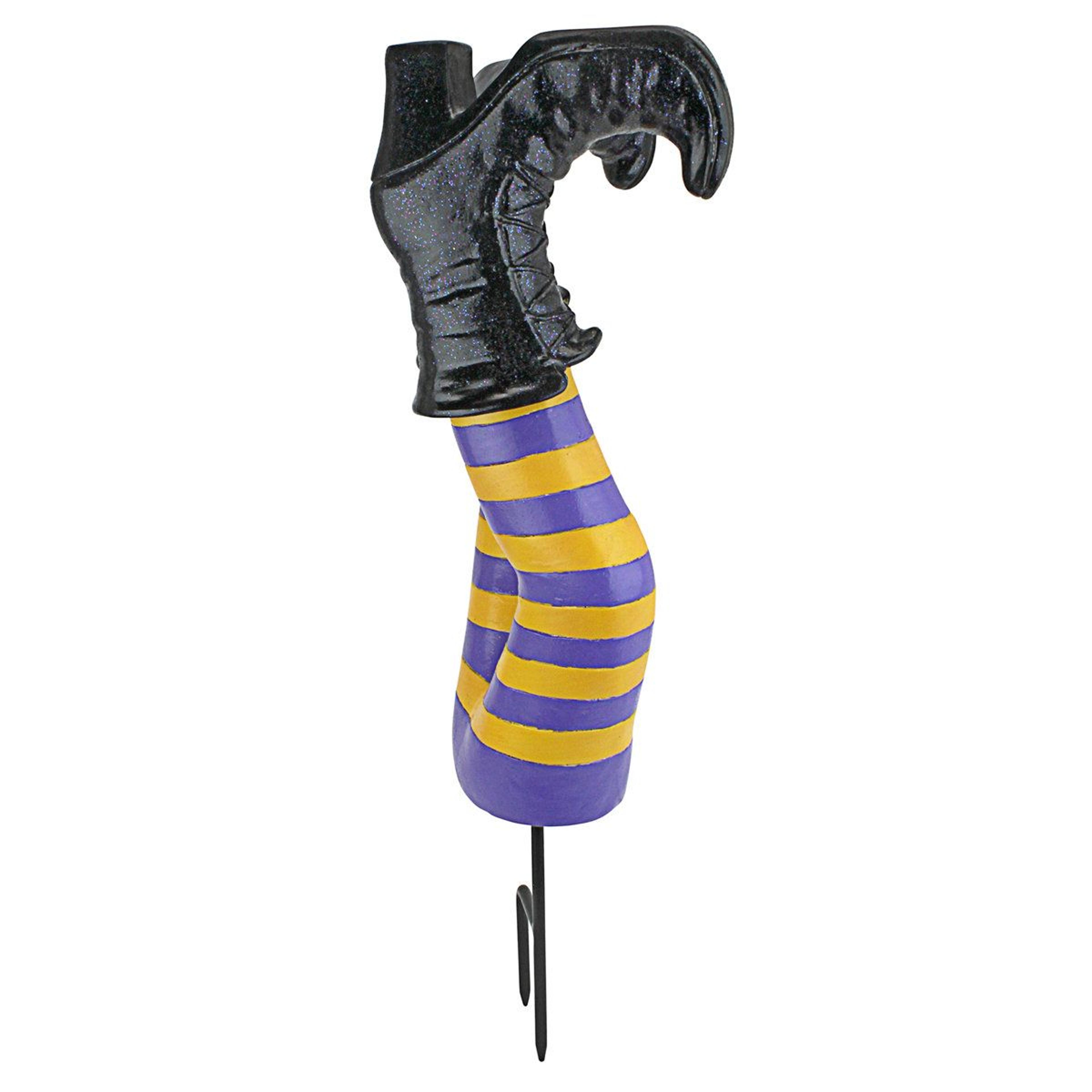 halloween witch garden stake weather resistant metal outdoor decoration