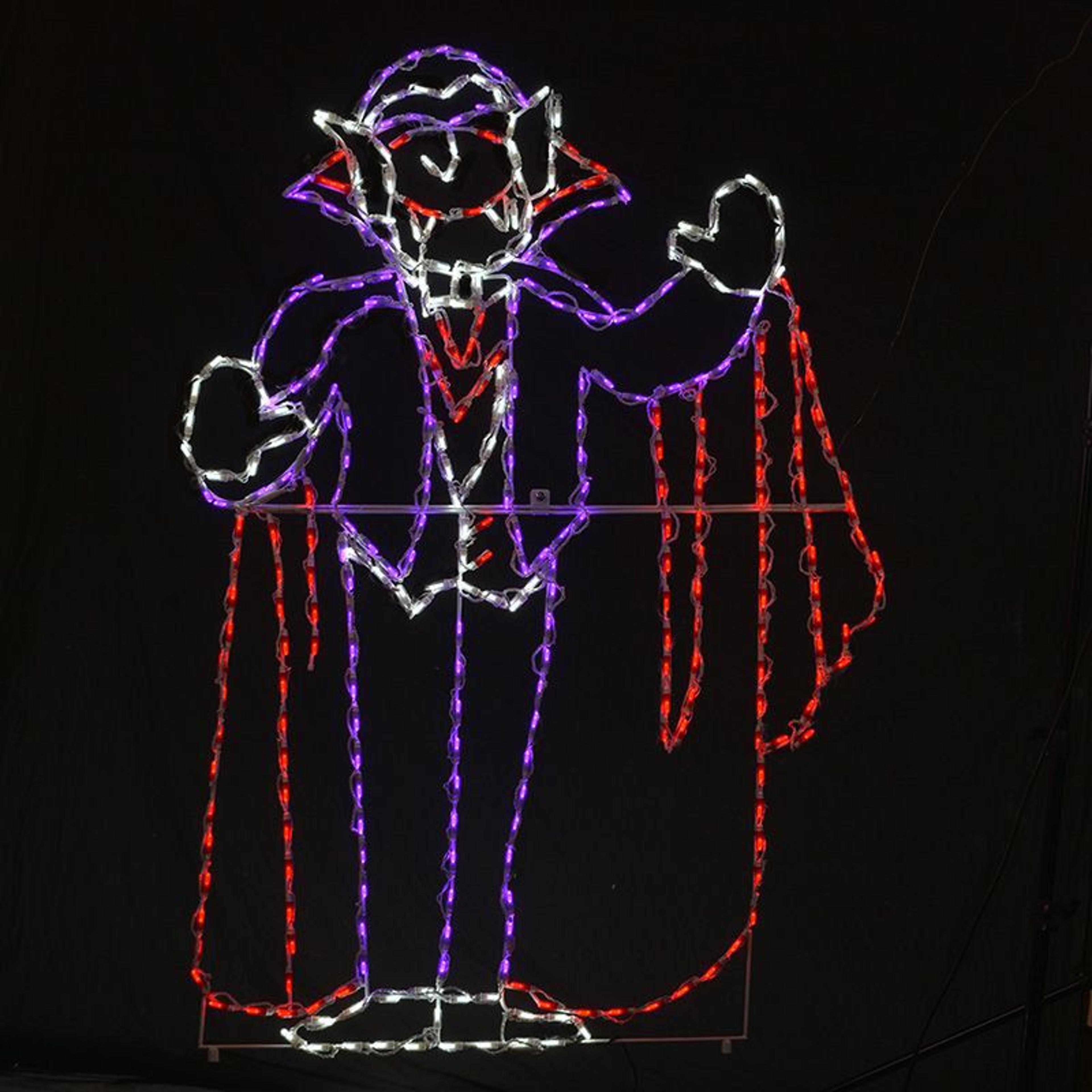 wall mounted halloween vampire decoration with multicolor led lights