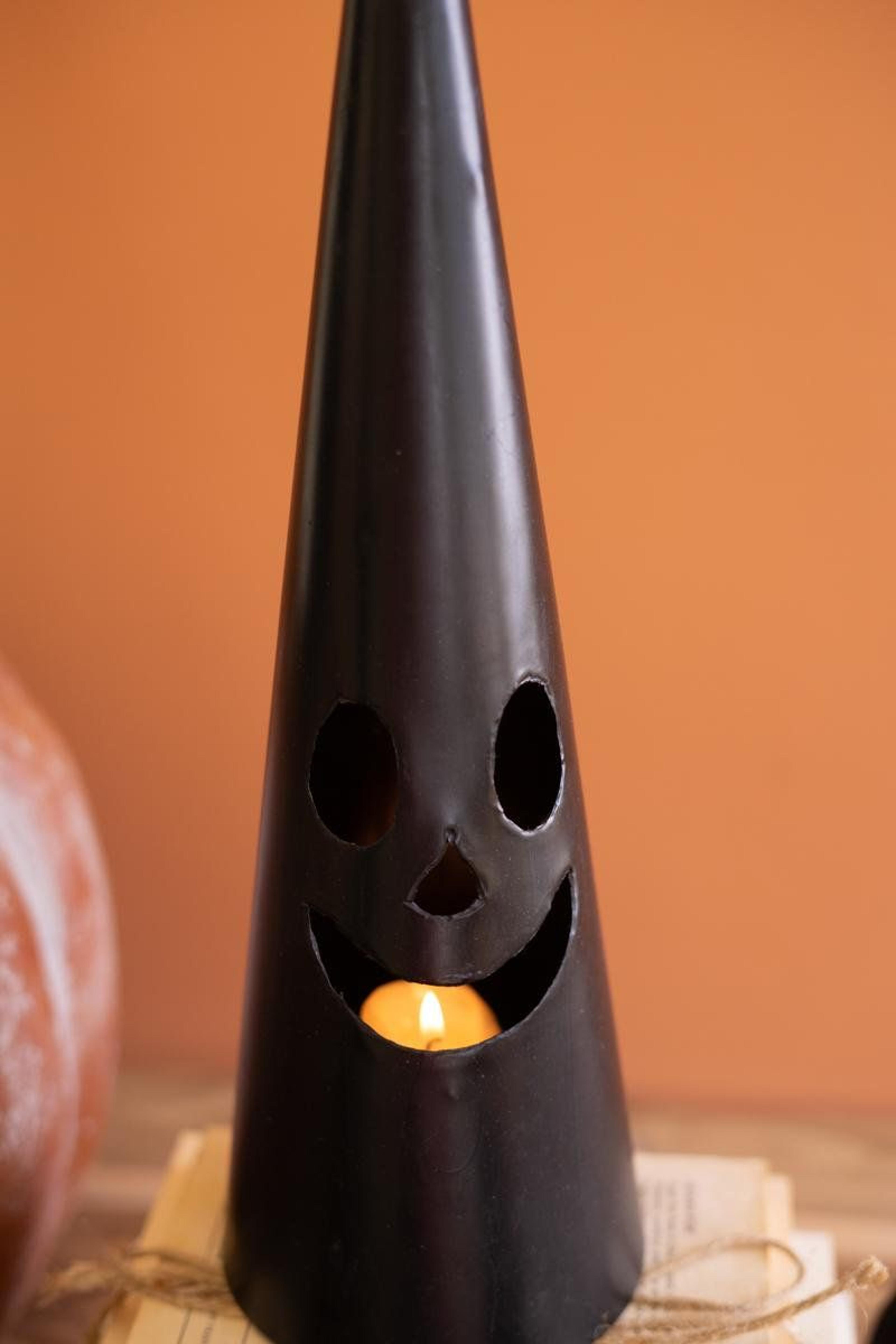 halloween jack o lantern witch hat metal lanterns