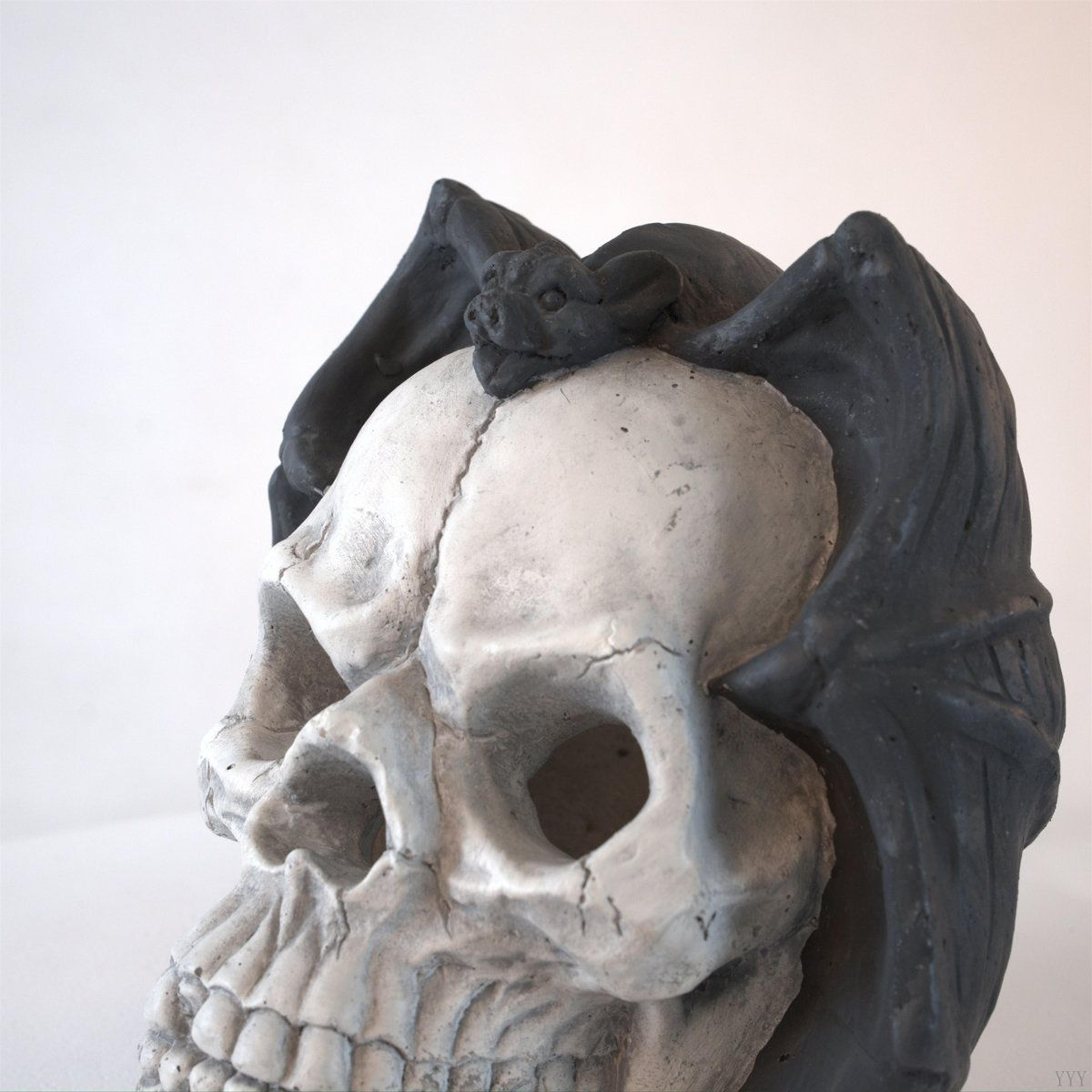 demon skull fire pit gas log for outdoor fireplaces and halloween decor