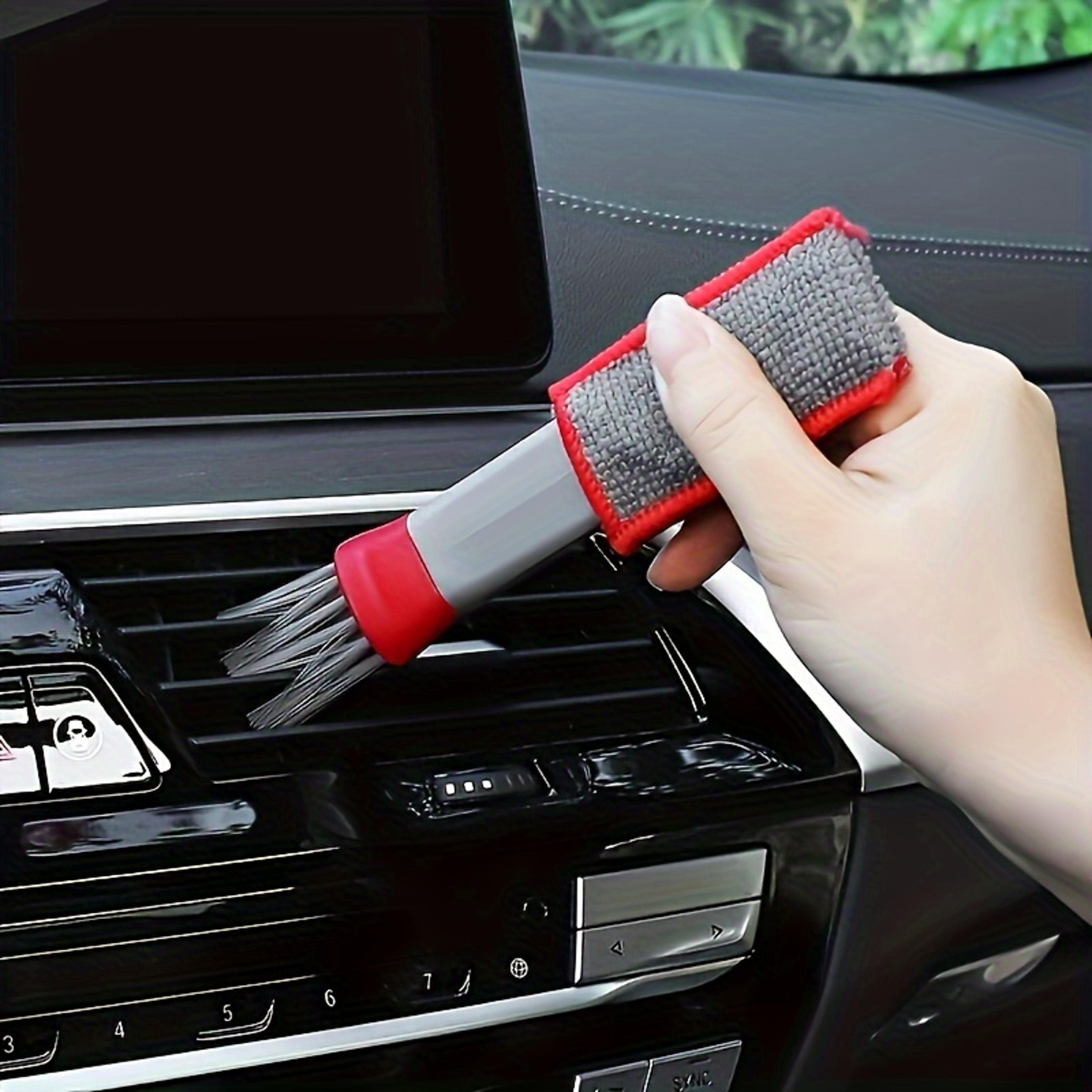 car vent duster & dust remover tool soft bristle brush for air vent cleaning & auto interior detailing