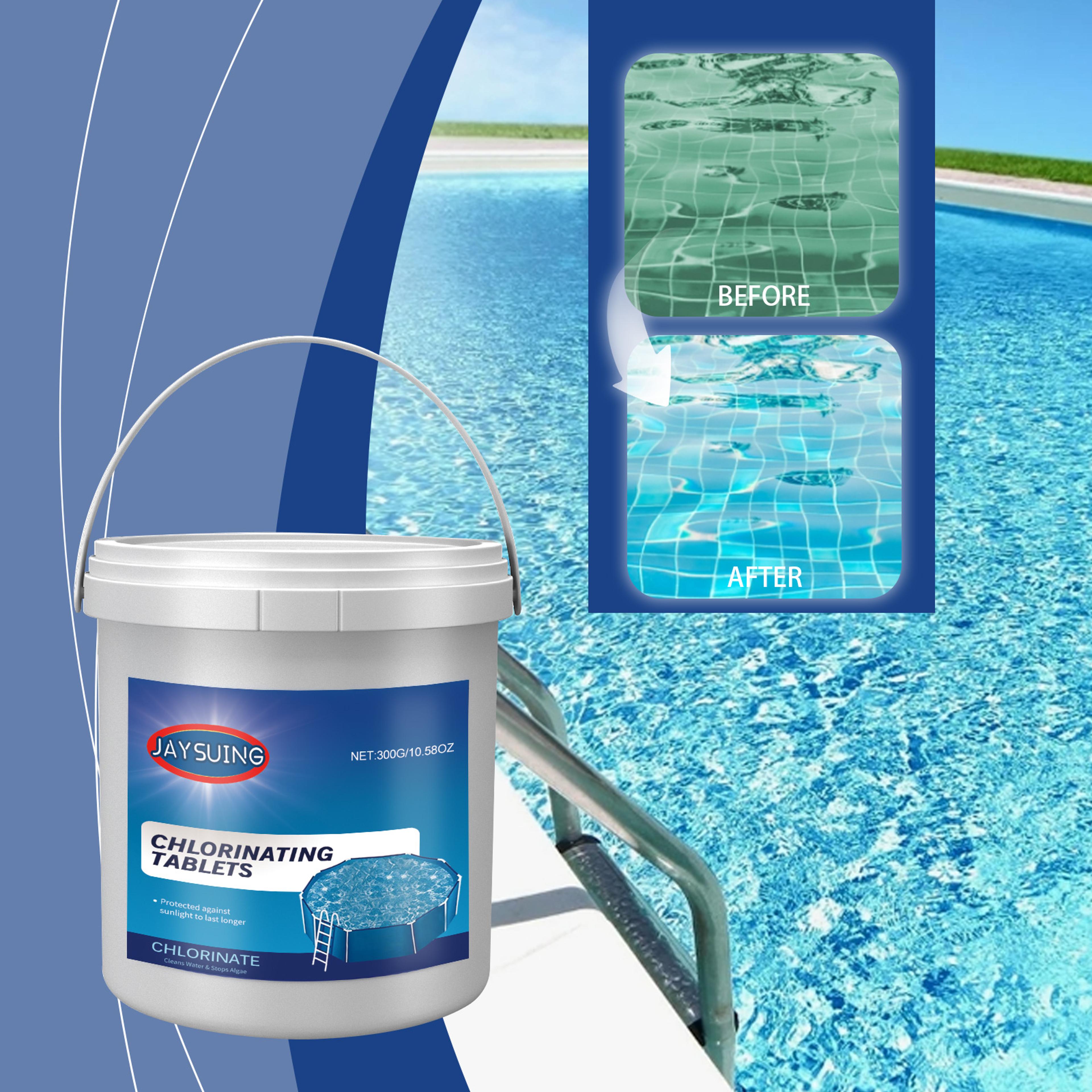 crystal clear pool cleaning tablets for swimming pools, spas & hot tubs water clarifier