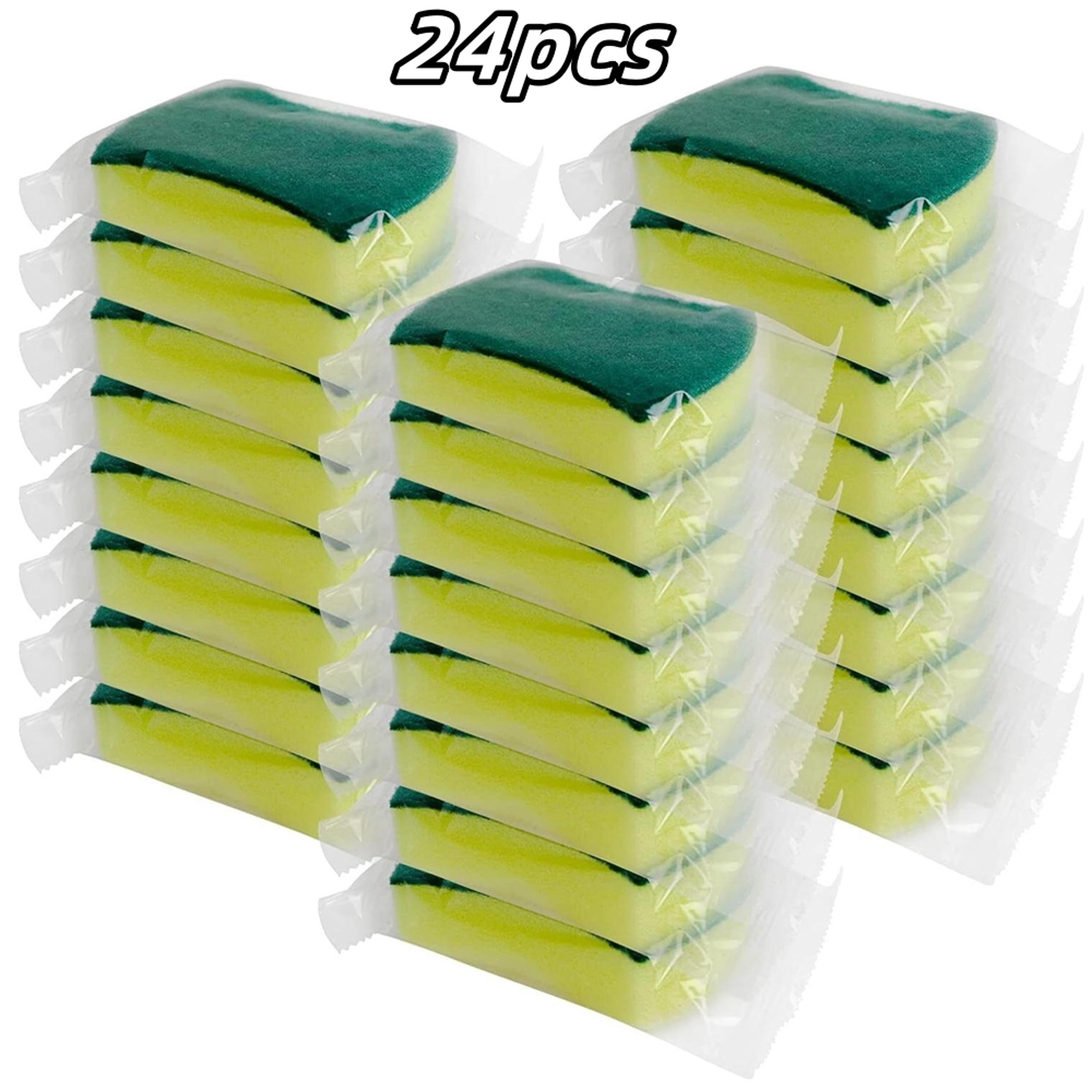 cleaning sponges set individually wrapped kitchen sponge for grease, rust & tough stains