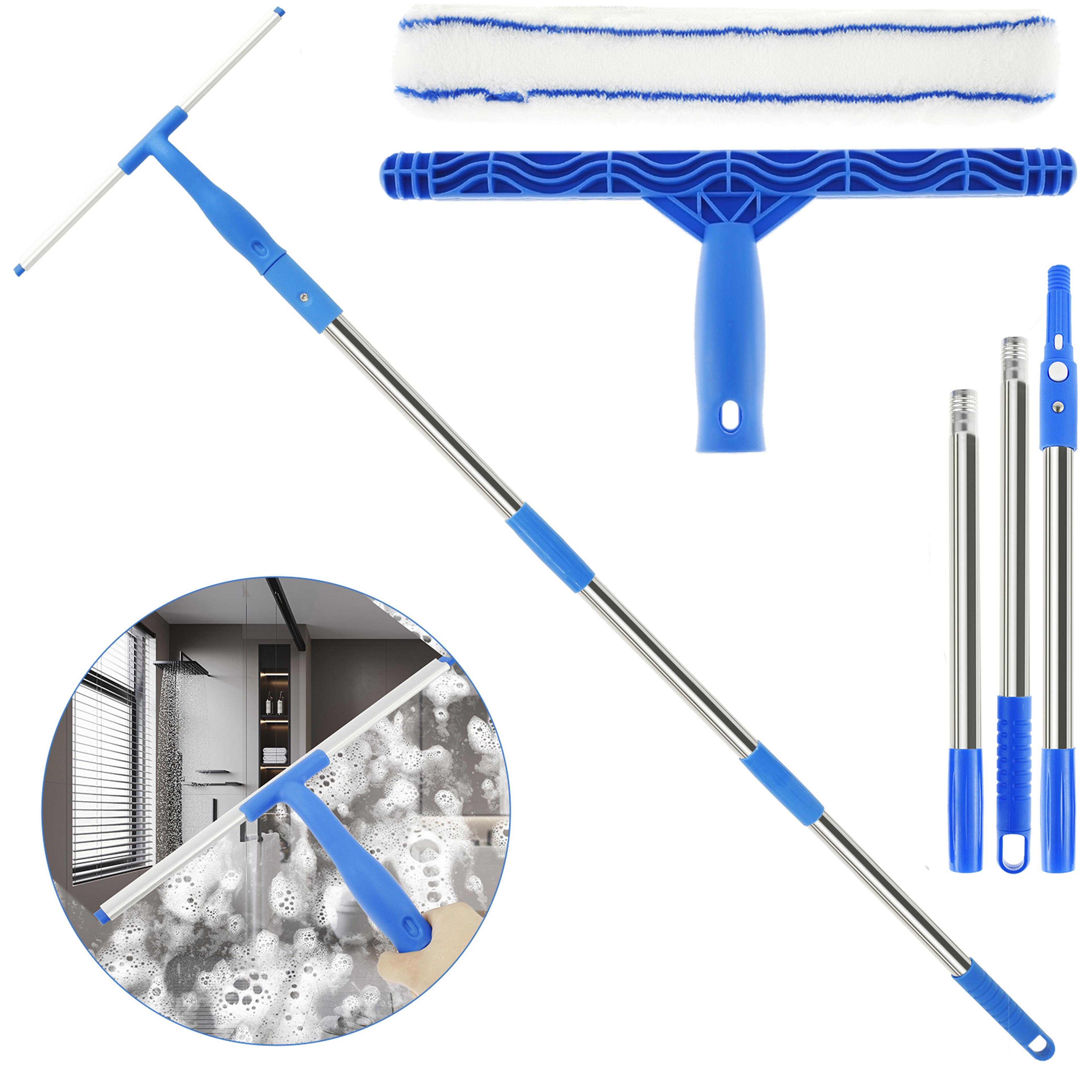 window cleaning tool with window squeegee & 53-inch extendable handle