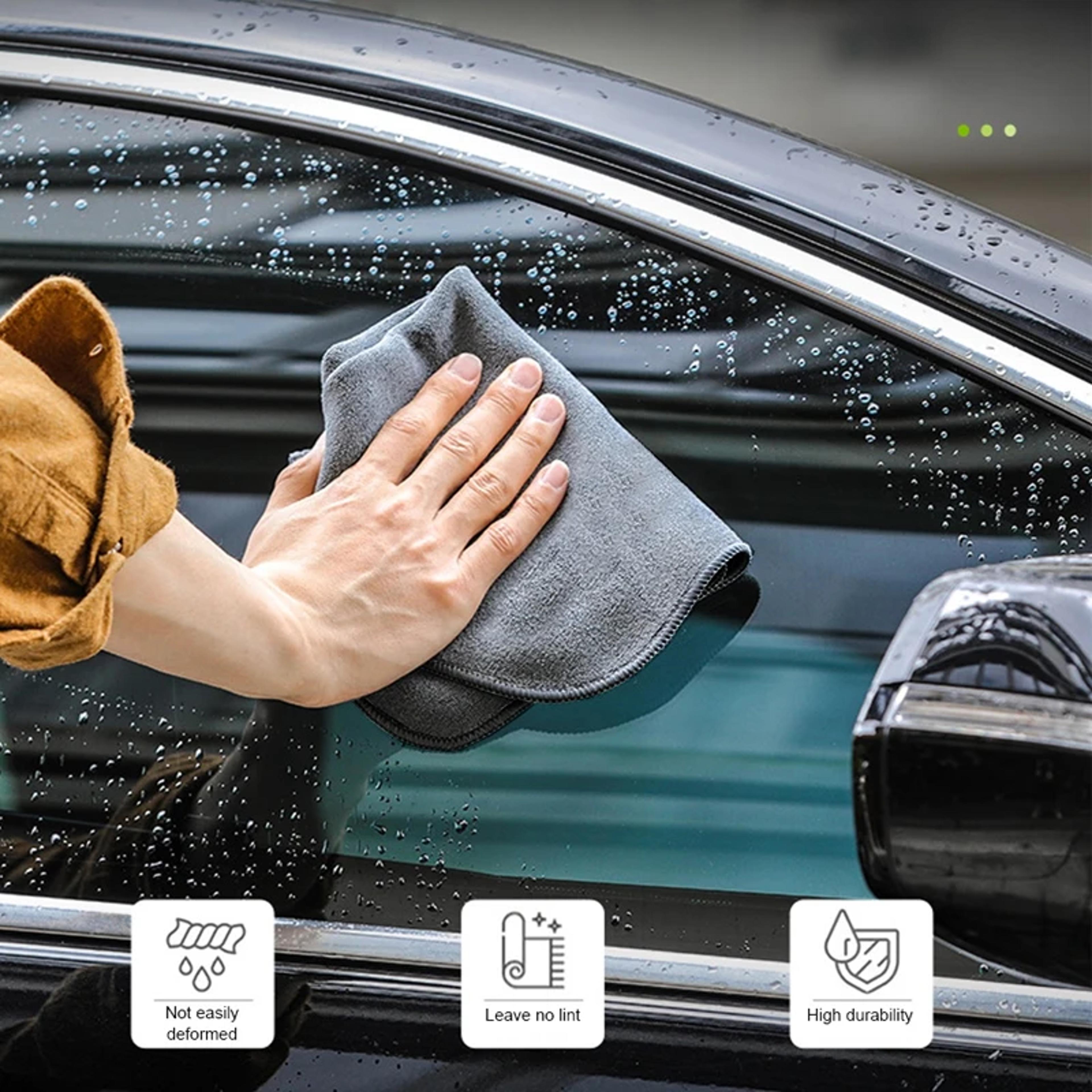 ultra soft microfiber car cleaning towel for car detailing, glass cleaning & household use