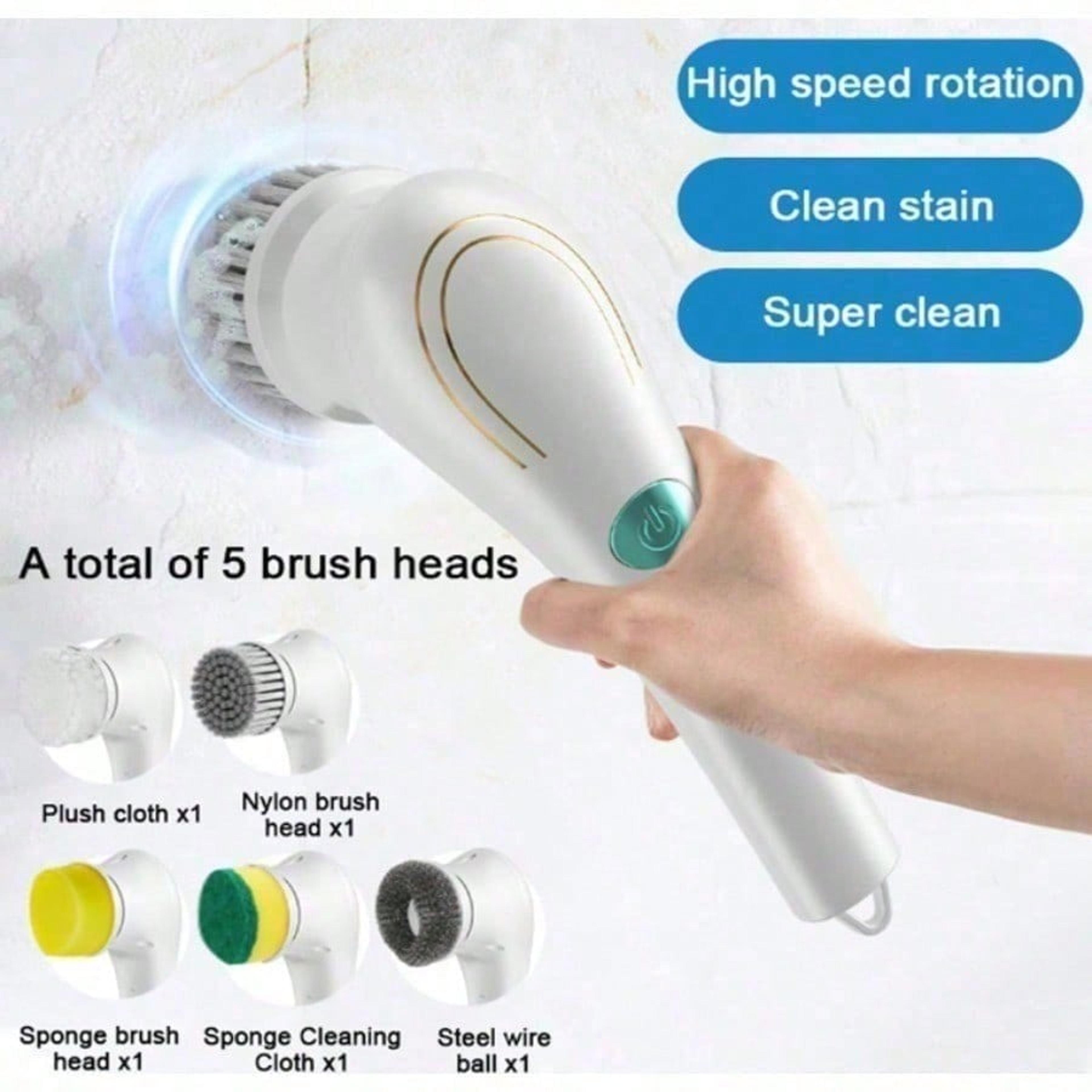 electric cleaning brush cordless power scrubber for bathroom & kitchen cleaning
