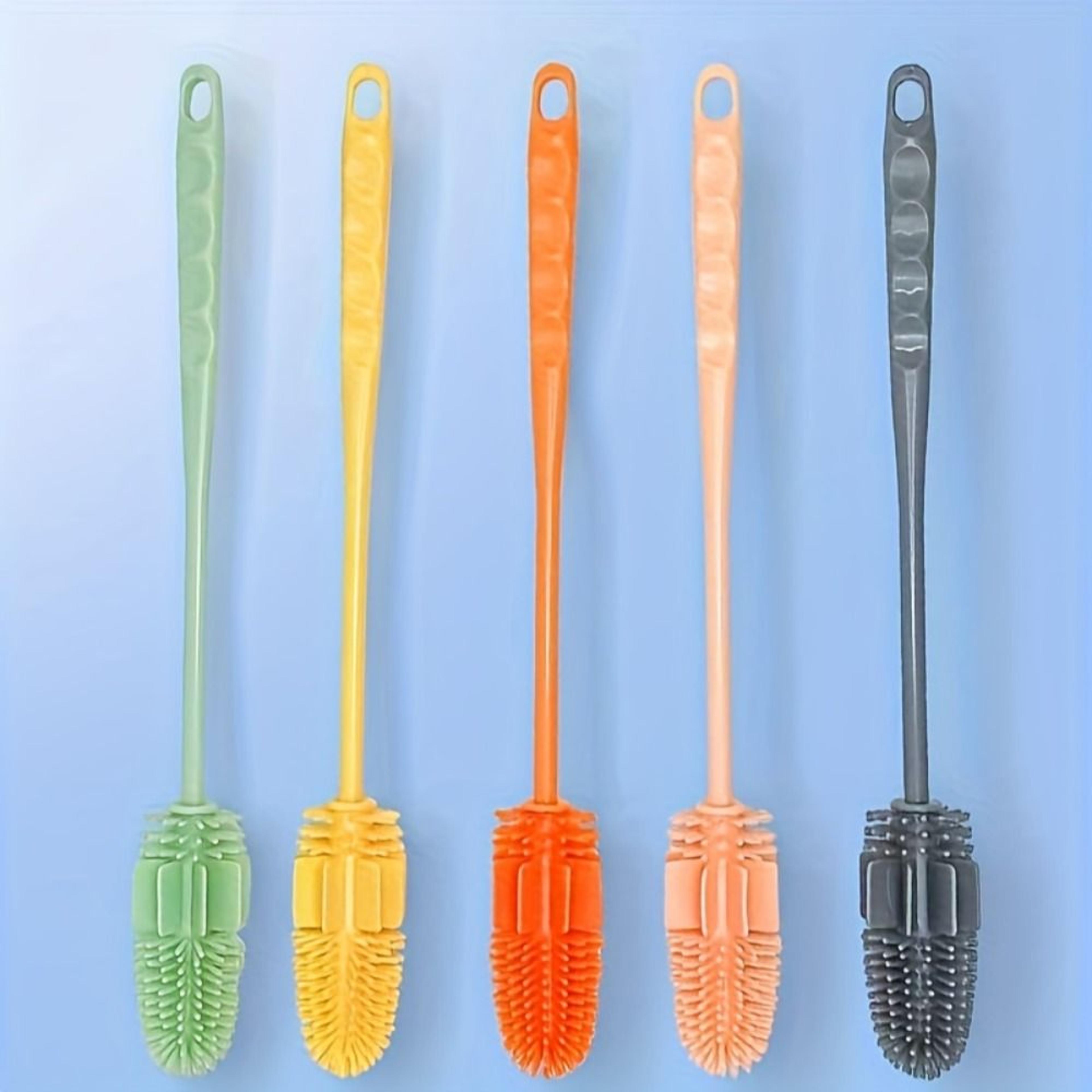 deepclean silicone bottle brush long handle water bottle cleaning brush for cups & bottles