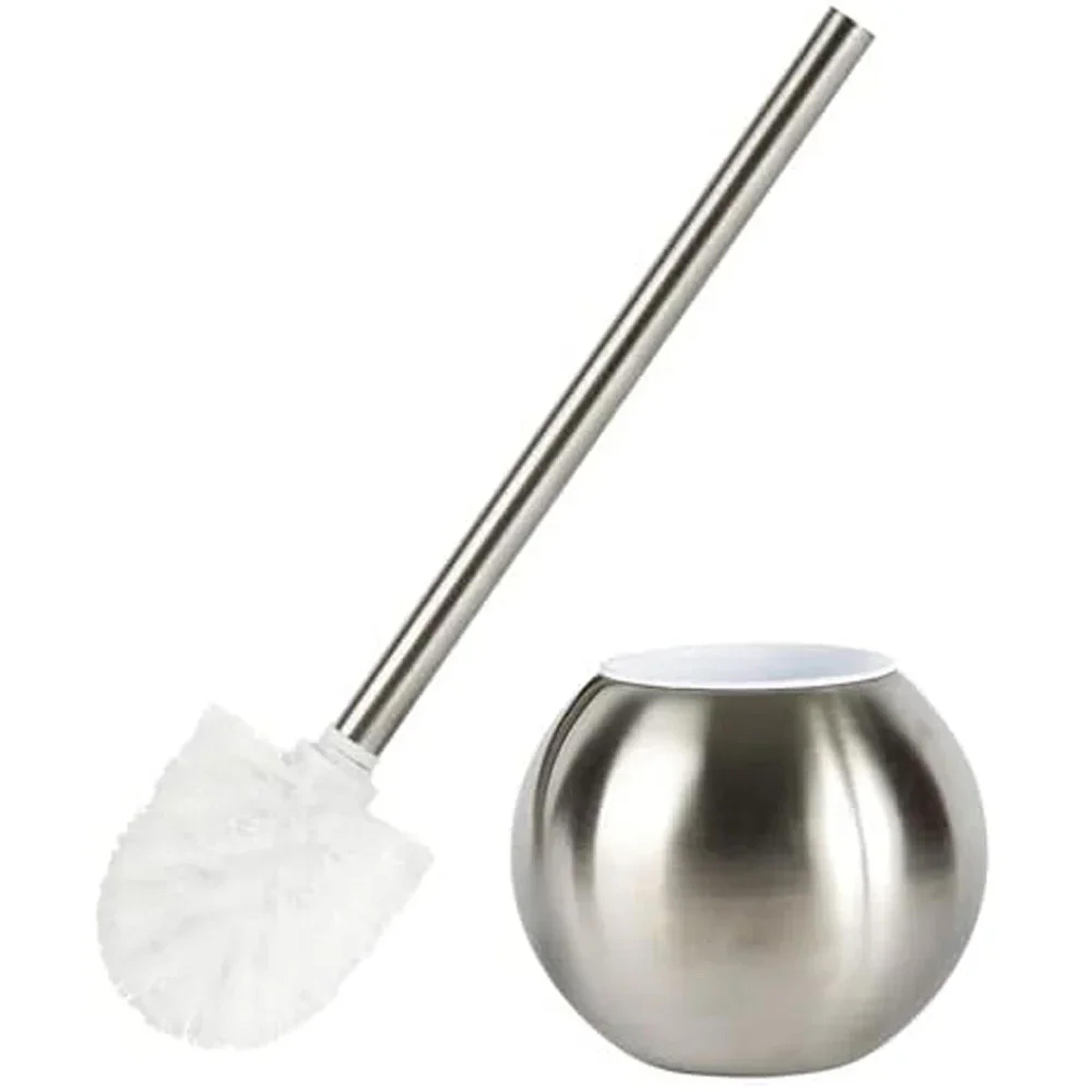 premium stainless steel toilet brush and holder set with ergonomic handle for modern bathrooms