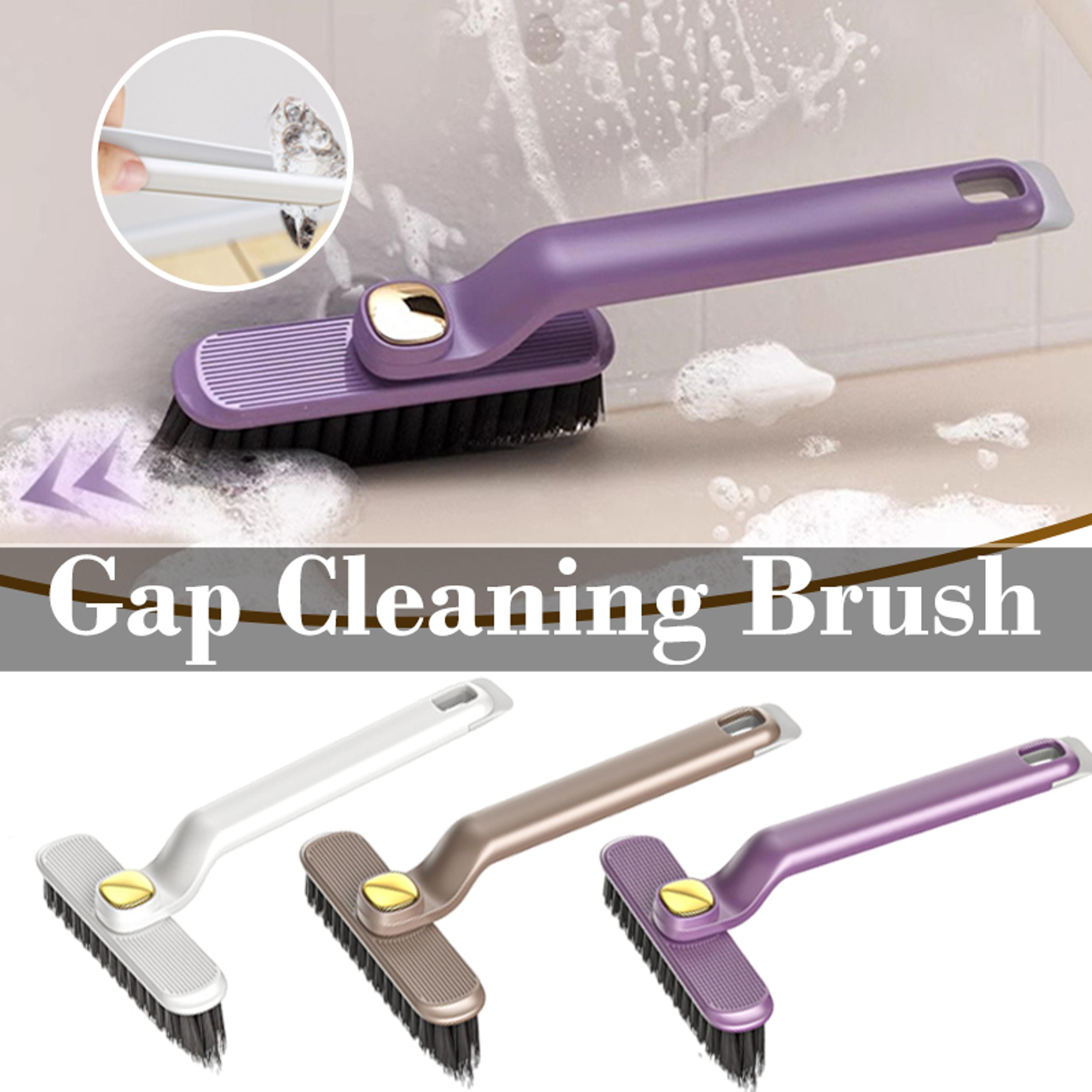 rotating crevice cleaning brush for tile grout, bathroom & kitchen deep cleaning