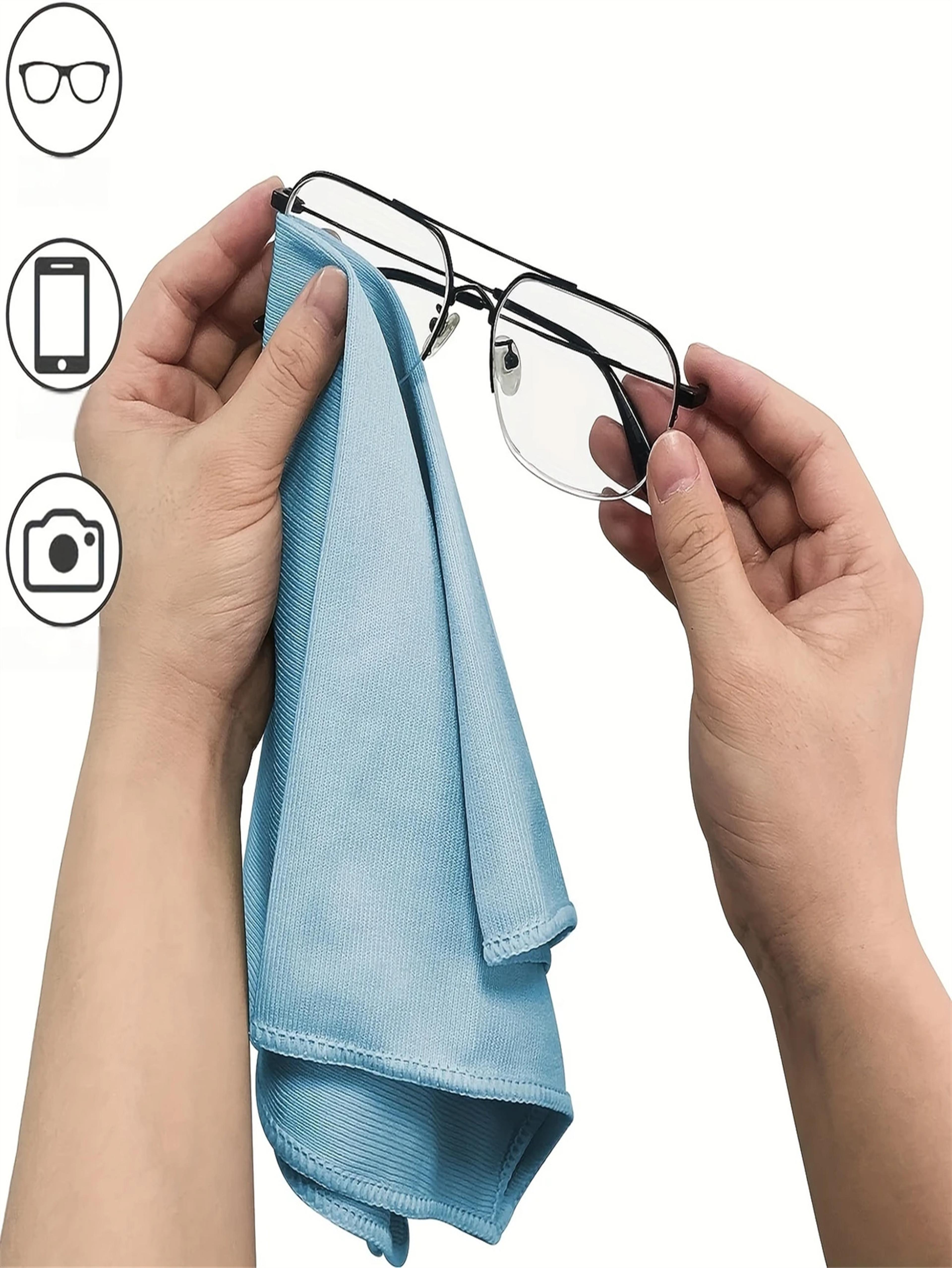 crystalclear microfiber glass cleaning cloth pack for streak free windows, glasses & car windshields