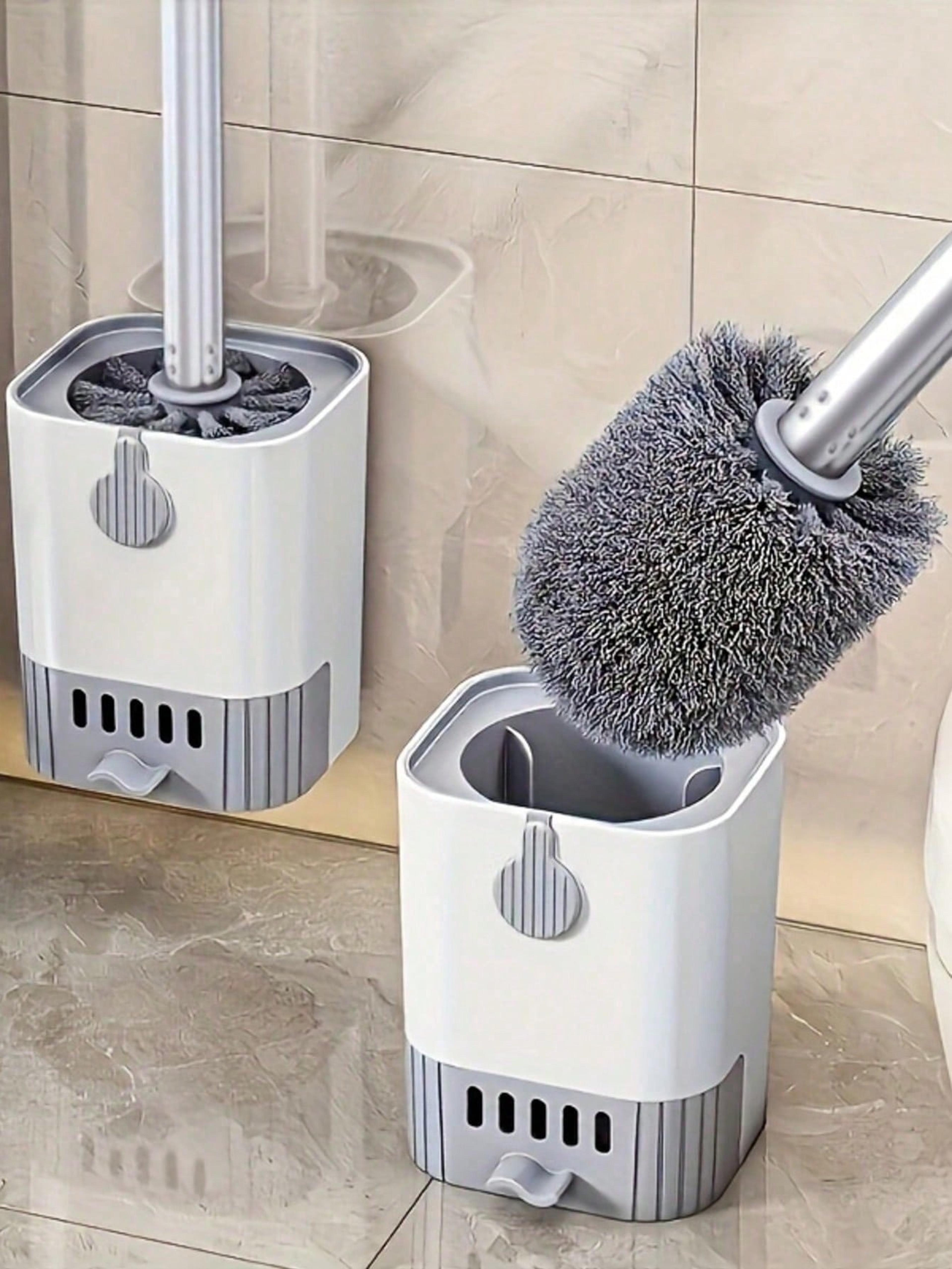 flexclean toilet brush with holder – hygienic bathroom cleaning brush for daily deep cleaning