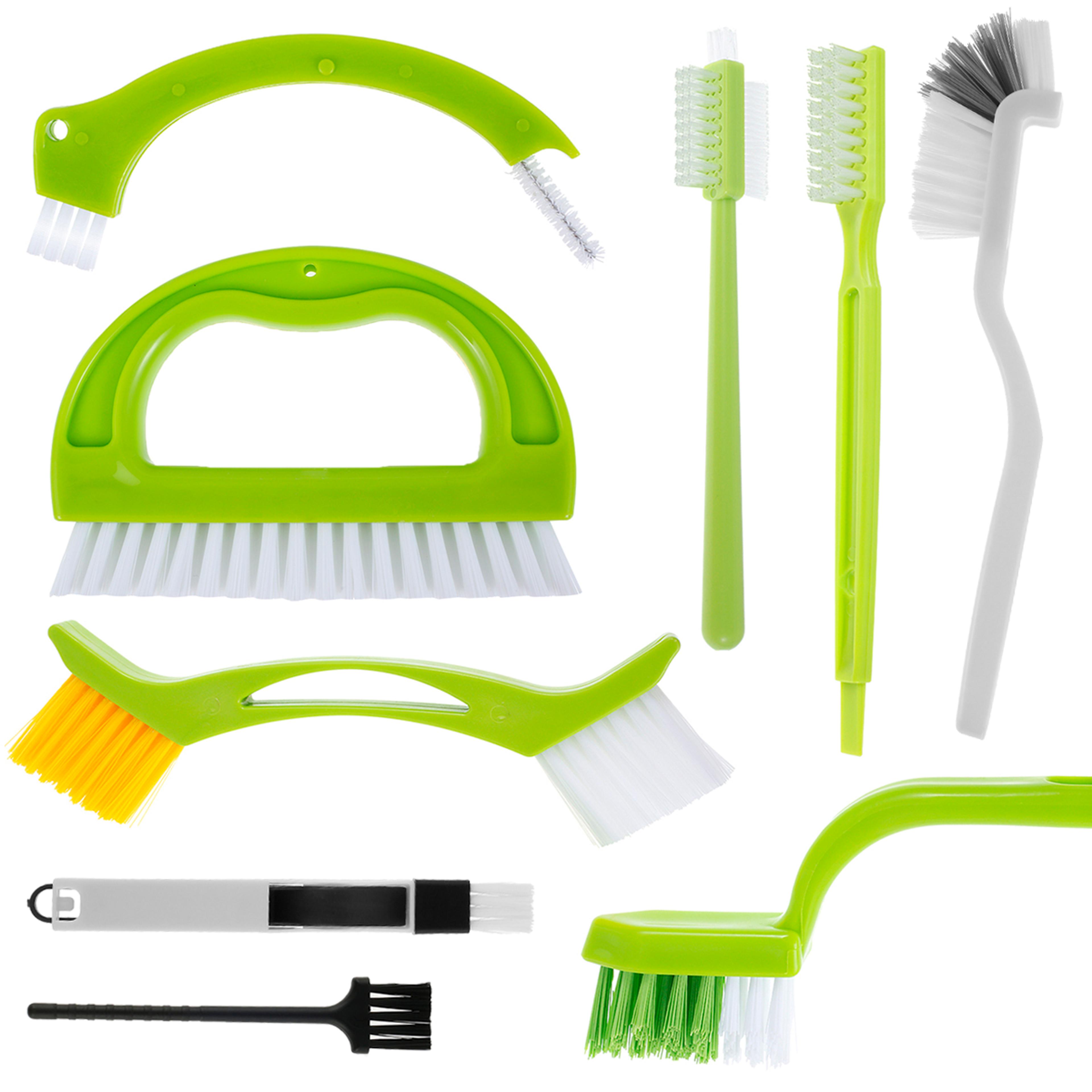 grout cleaning brush set for tile joints, grooves & hard-to-reach crevices