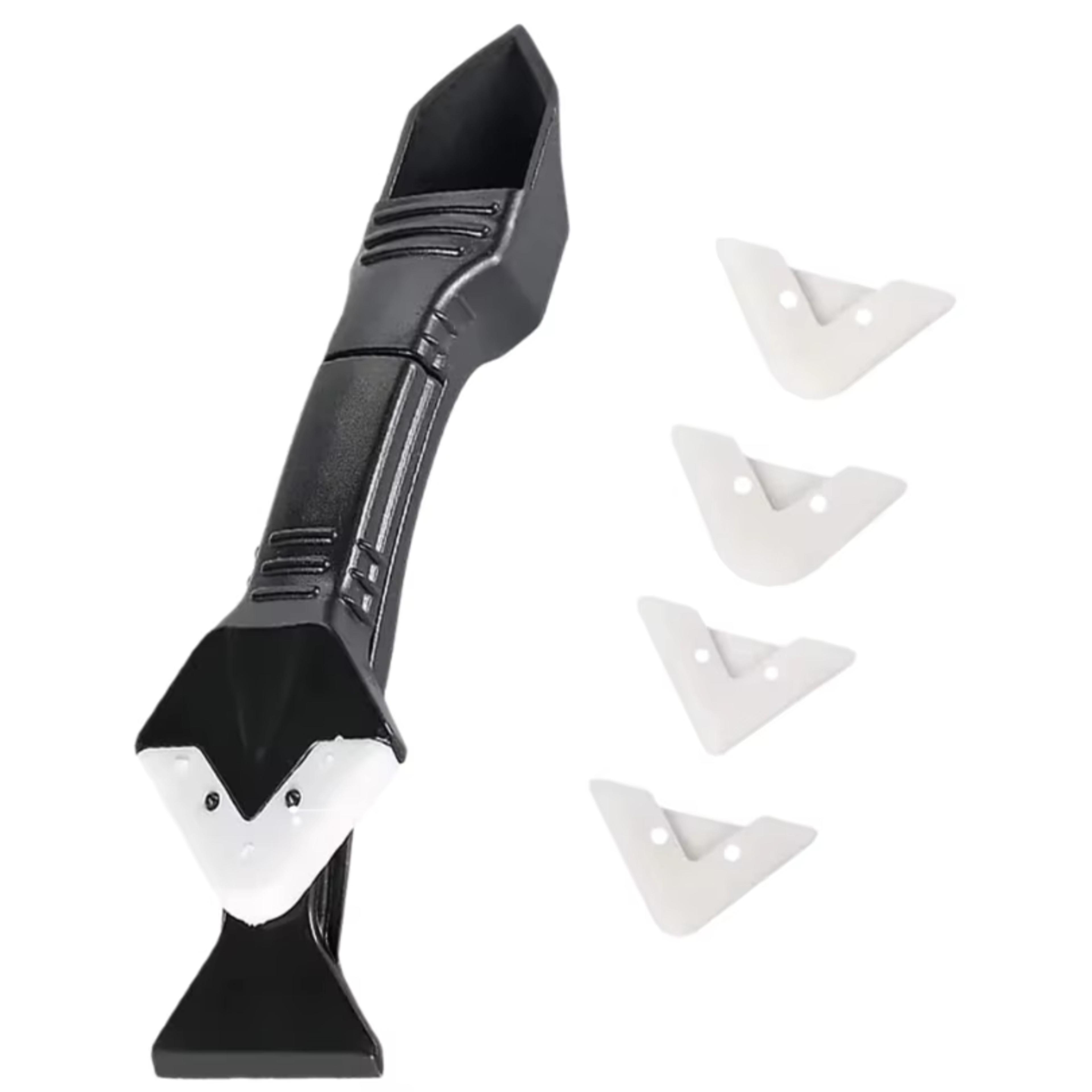 silicone caulking tool & caulk remover tool set for smooth sealant & grout finishing