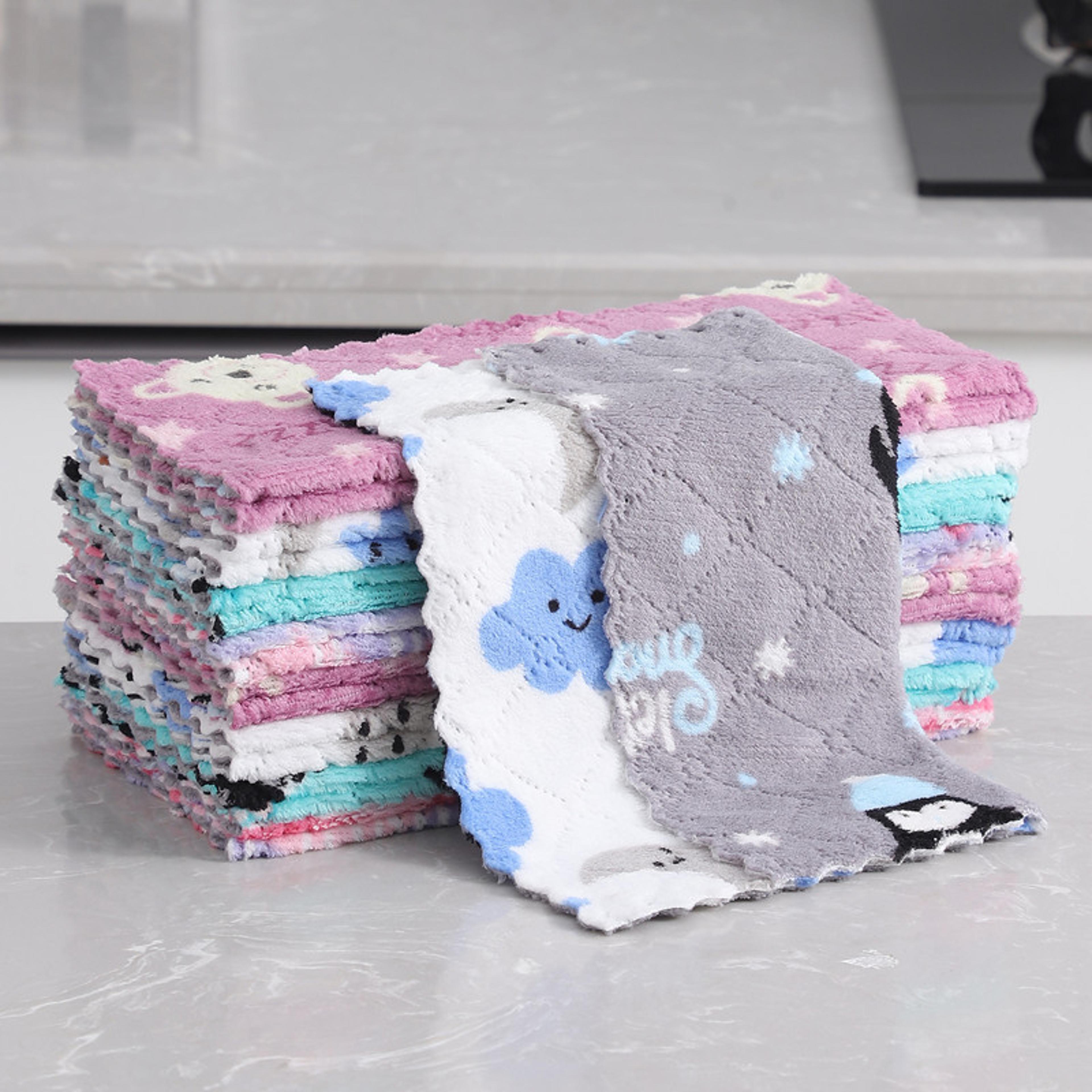 ultra absorbent microfiber cleaning cloth kitchen towel set for streak free everyday cleaning