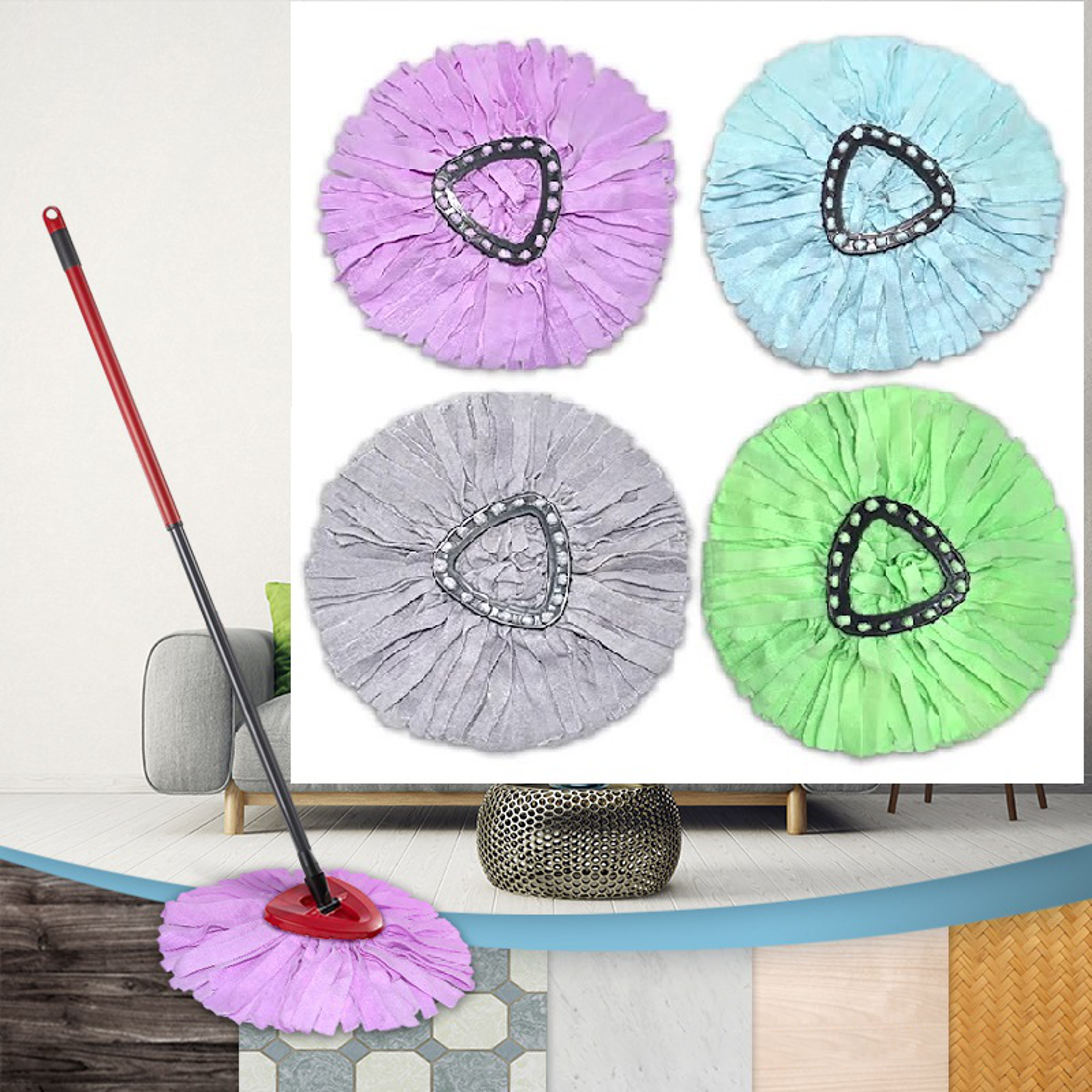 premium microfiber mop replacement for vileda cedar spin mop triangle refill head
