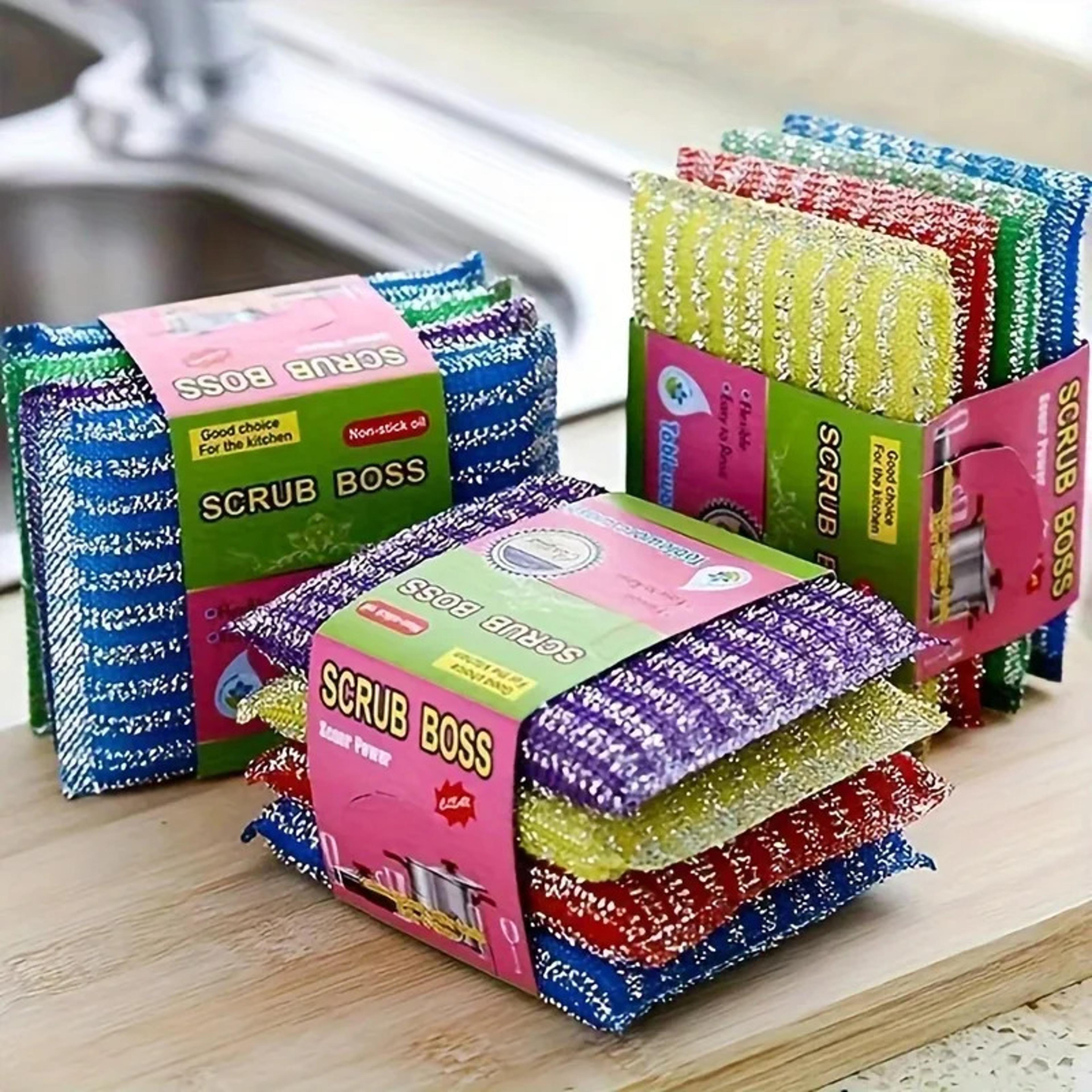 dishwashing sponge set double sided kitchen cleaning sponge scrub pads