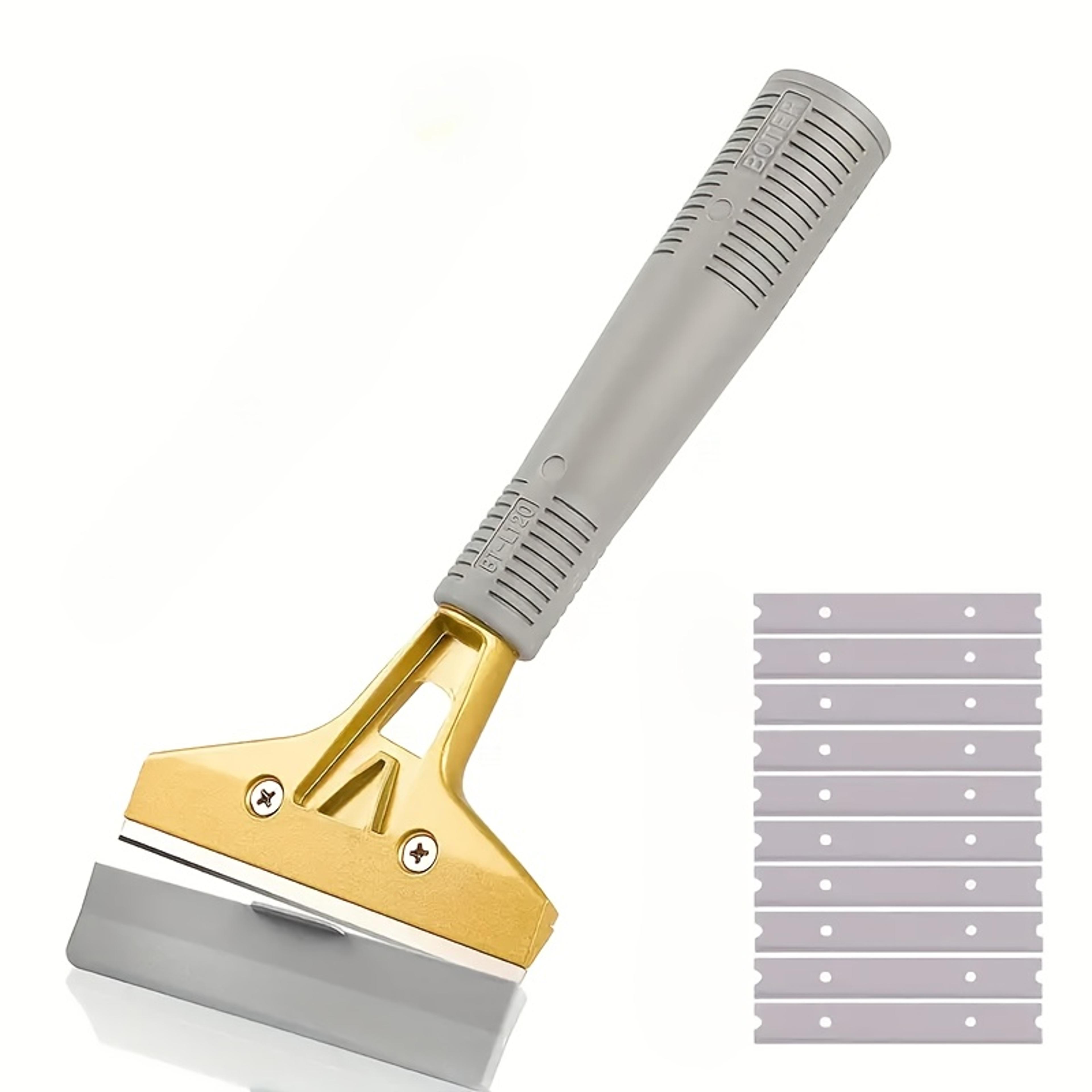 multi surface razor scraper with replacement blades for glass, paint & sticker removal
