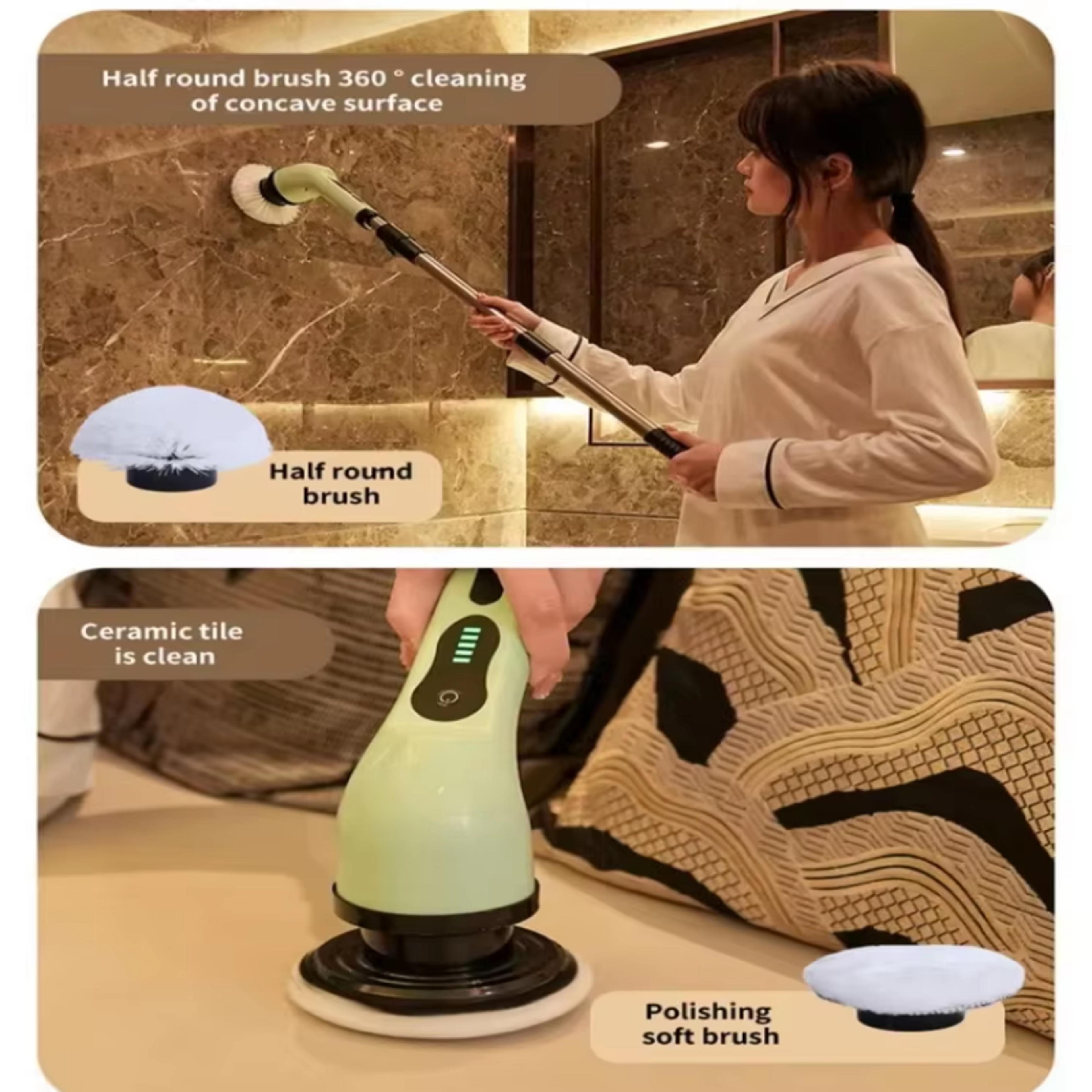 electric spin scrubber cordless electric cleaning brush for kitchen & bathroom