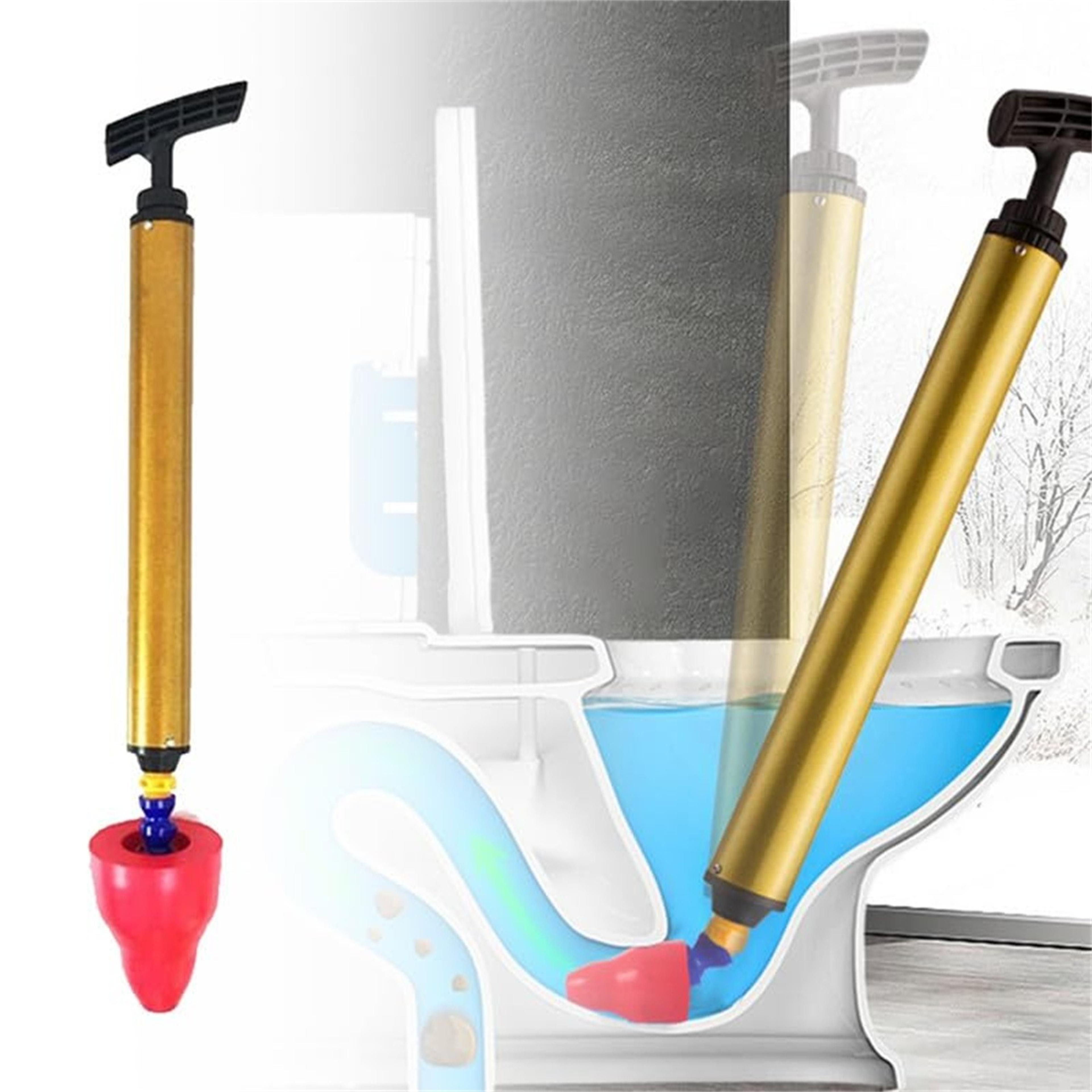 high pressure toilet plunger one shot drain clog remover for toilets, sinks & drains