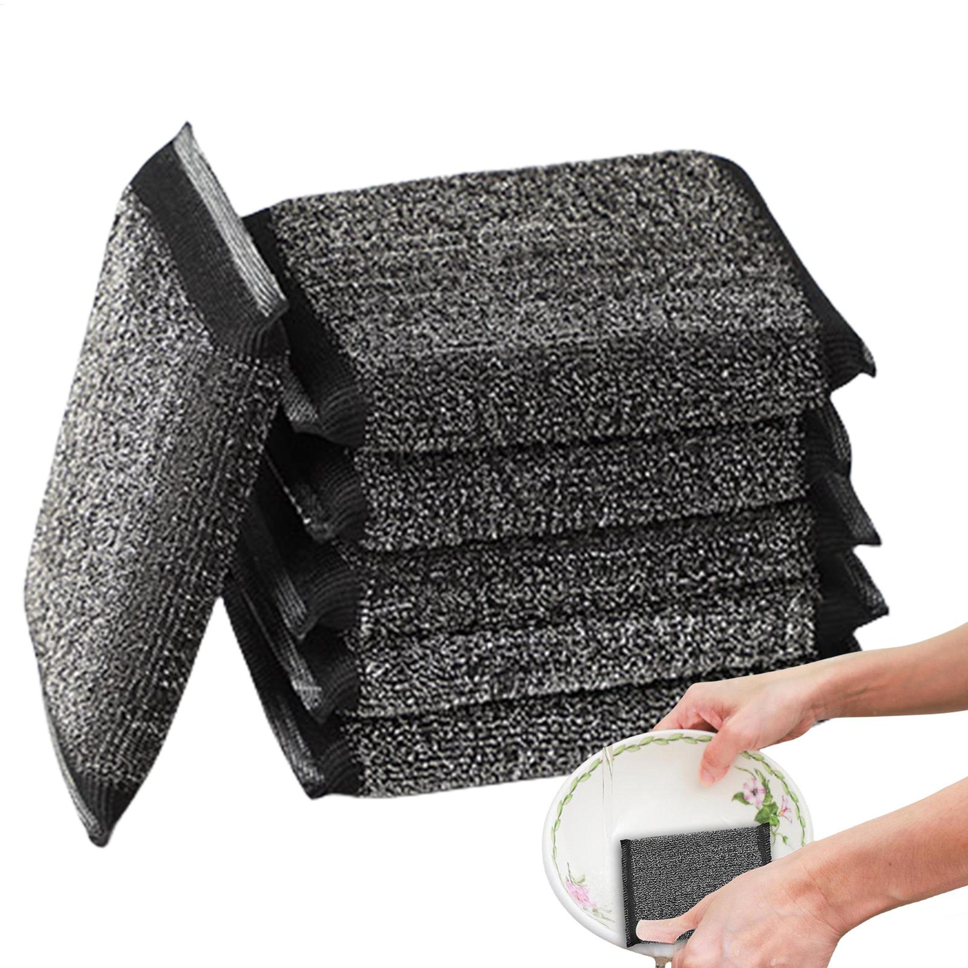 reusable non scratch dish sponge set pack kitchen cleaning scrub pads