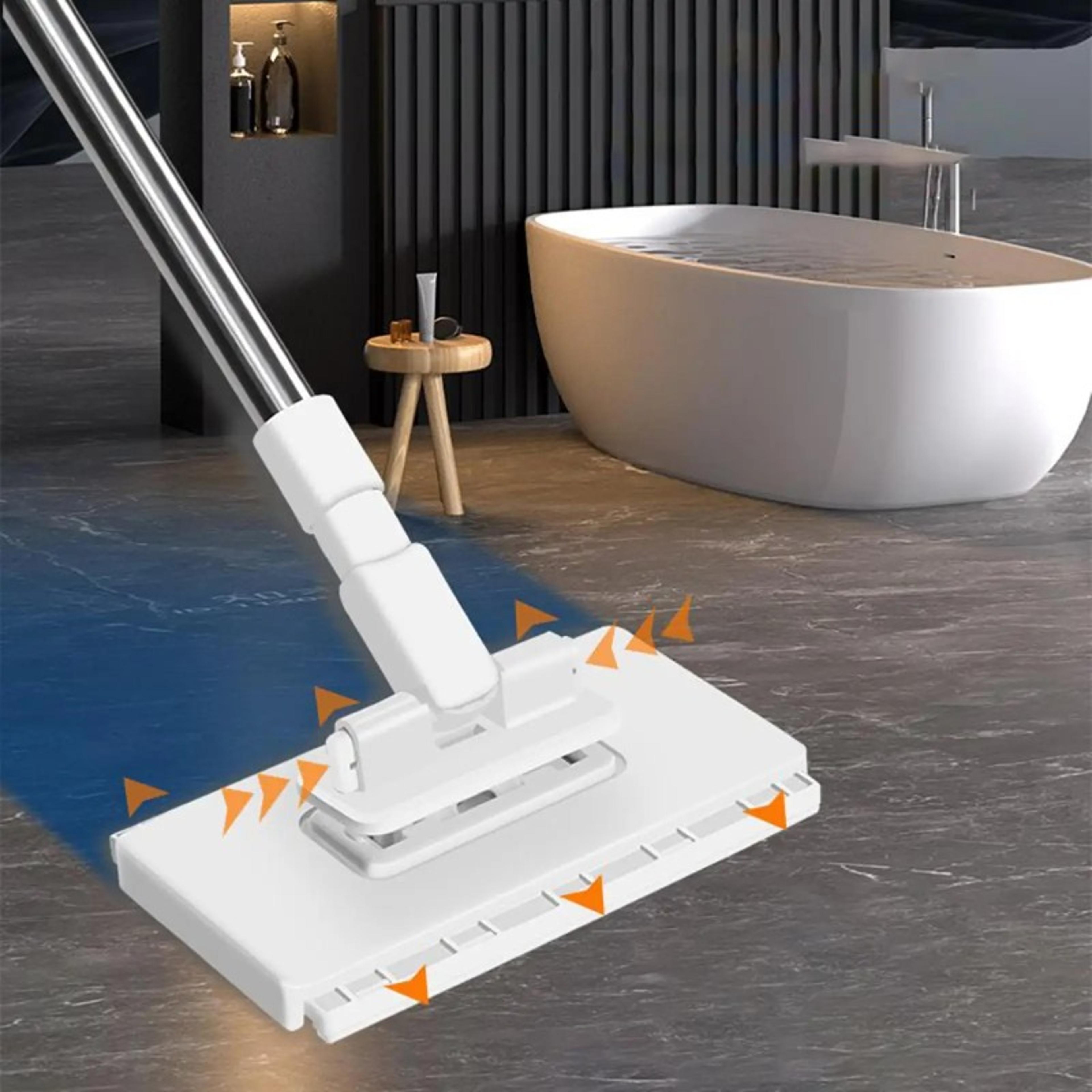 hands free one button reusable mop with rotating flat floor mop head